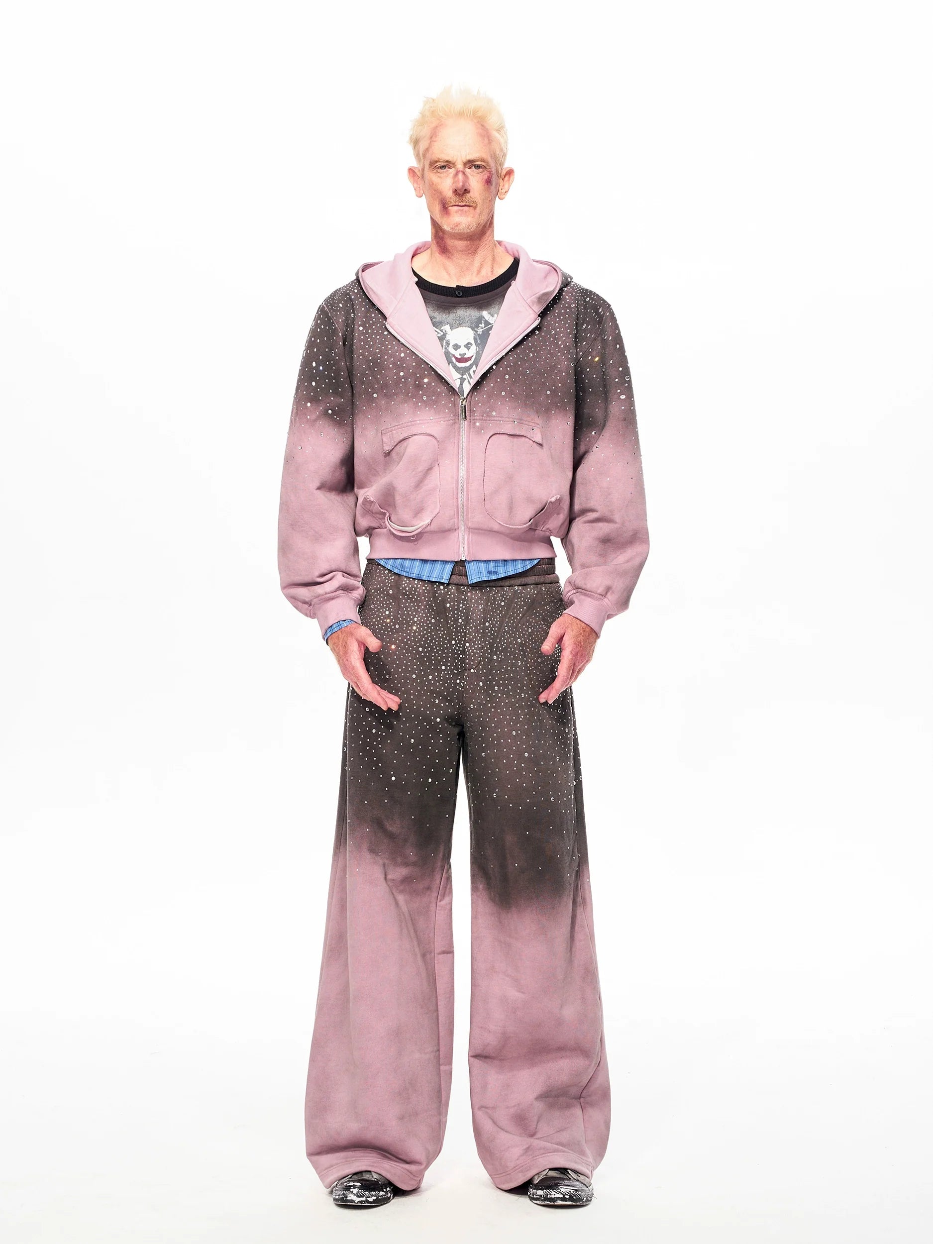 Galactic Drip Ombre Crystal Hoodie and Pants Setup