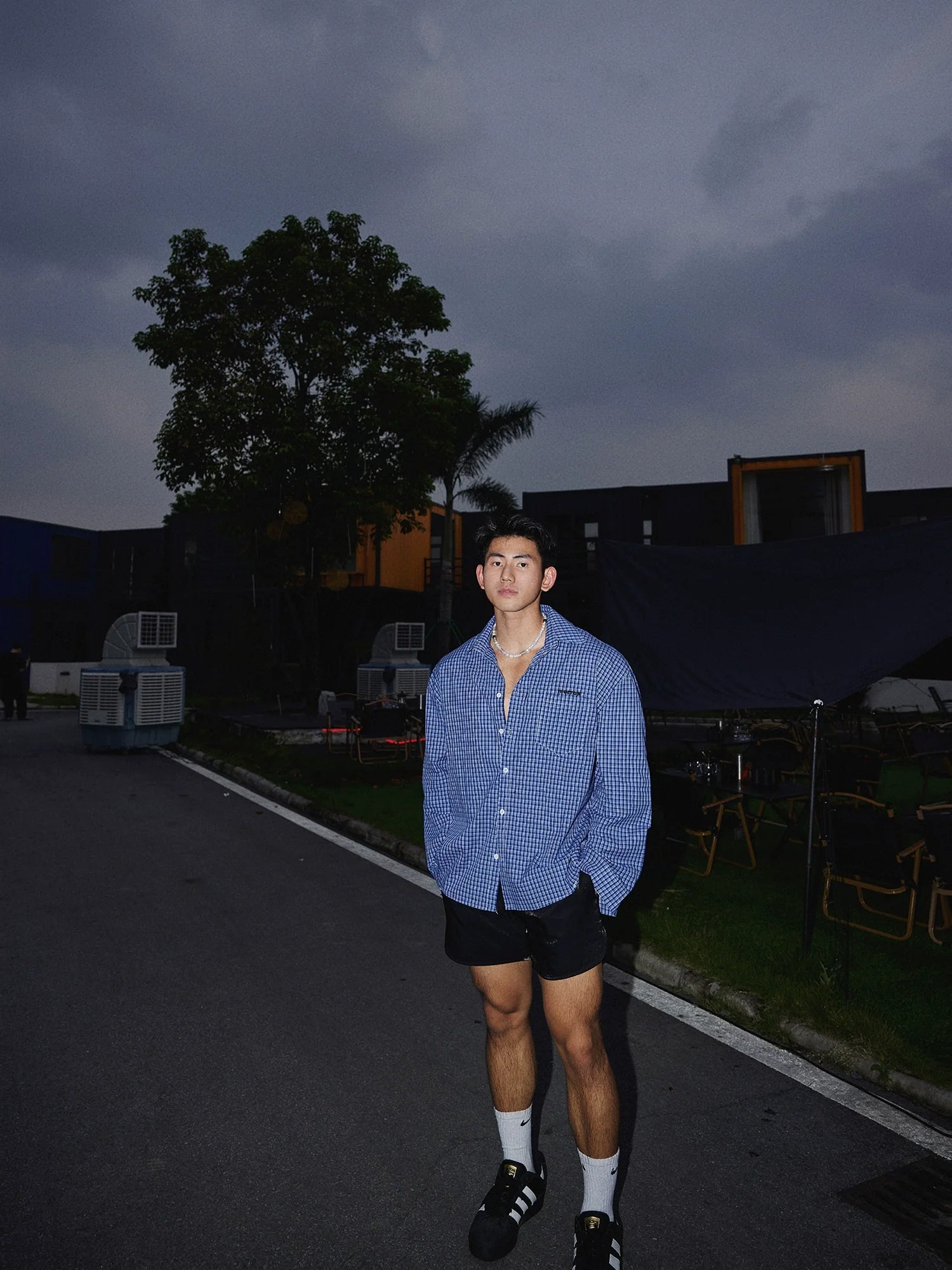 Vintage Blue Fine Check Shirt