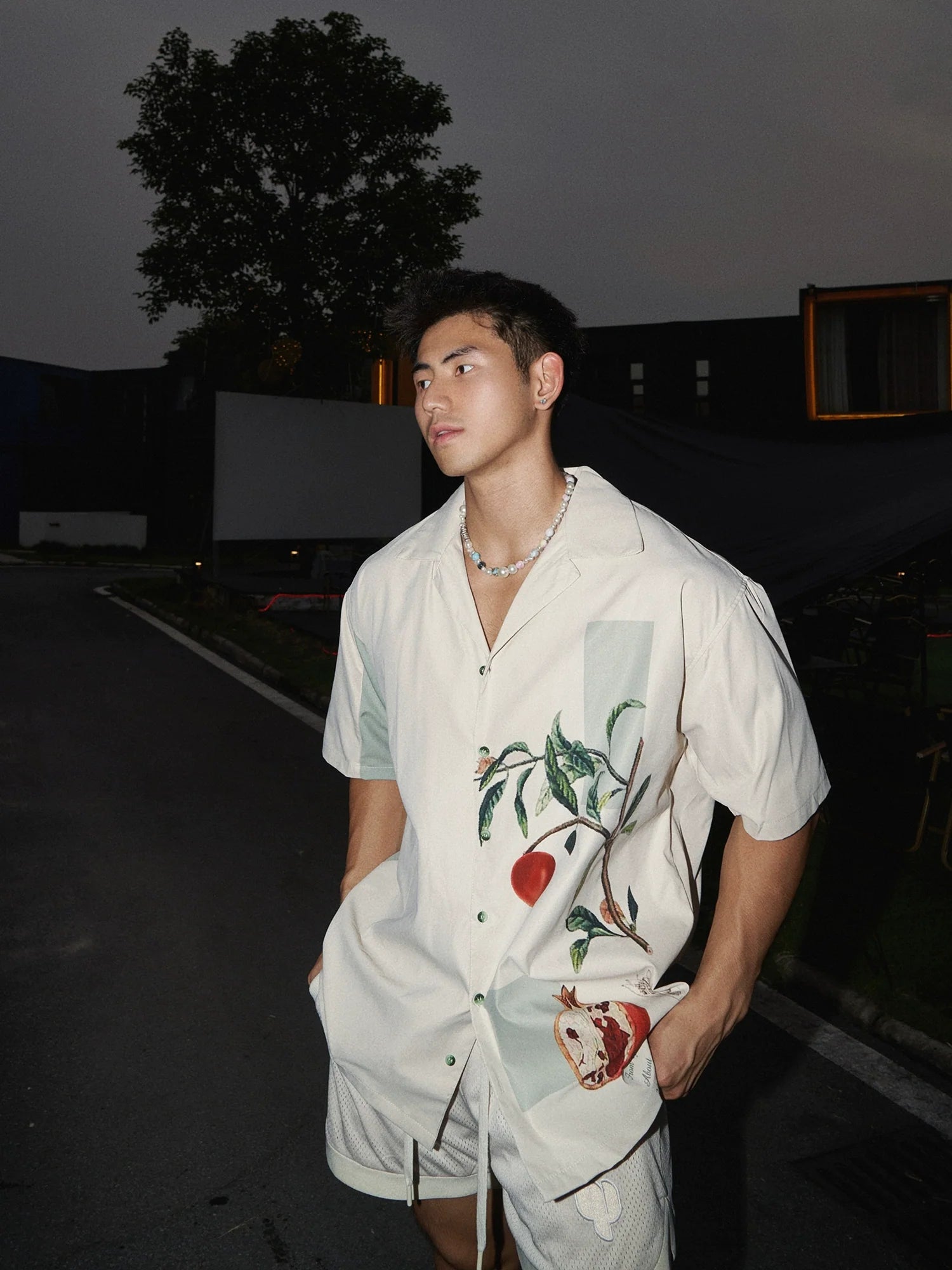 Botanical Print Summer Shirt