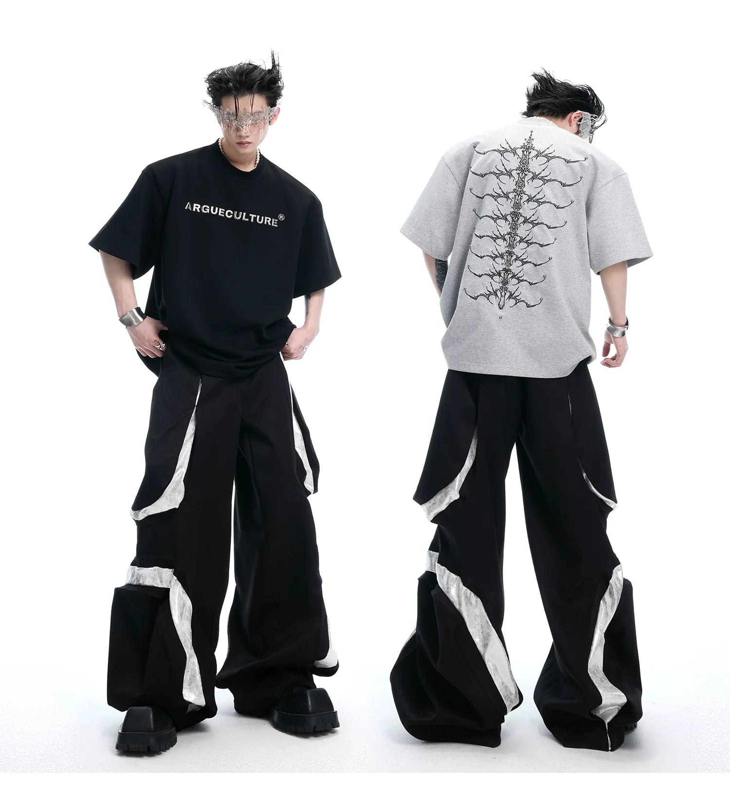 Spine Crystal Grey Graphic Tee