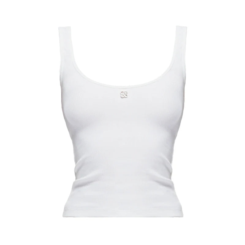 Metallic Plunge Tank Top