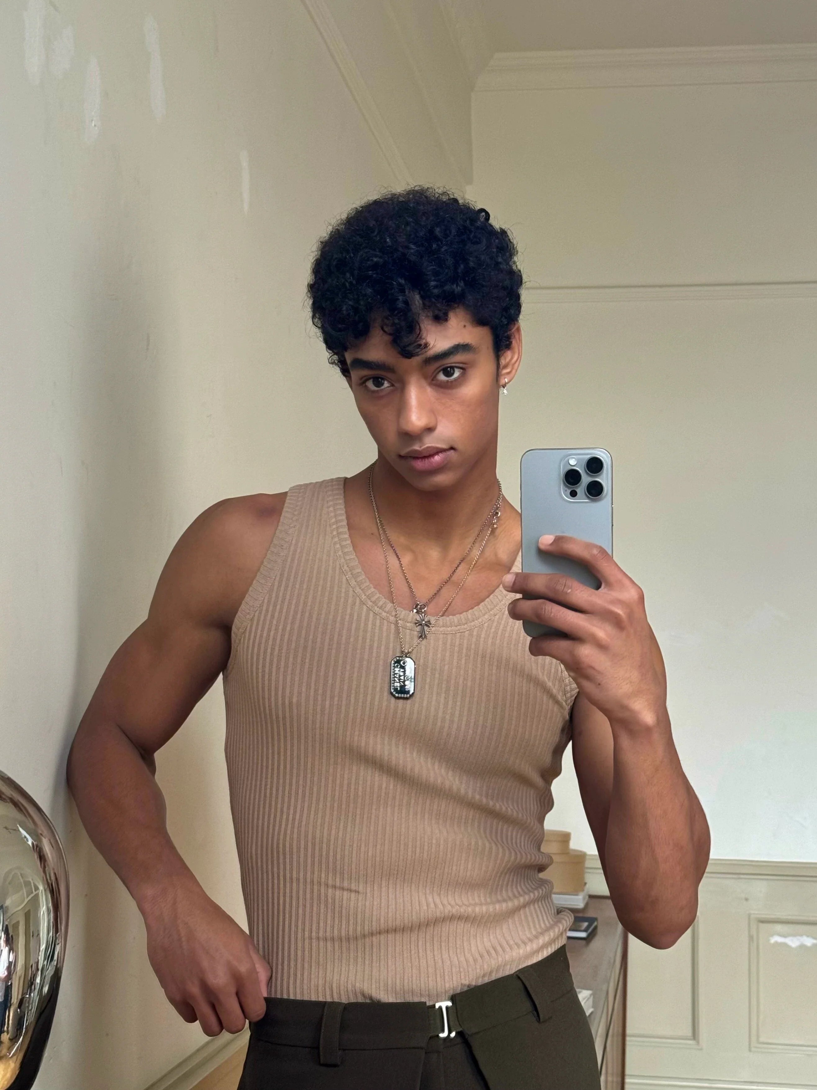 Coffee Thick Ribbed Tank Top