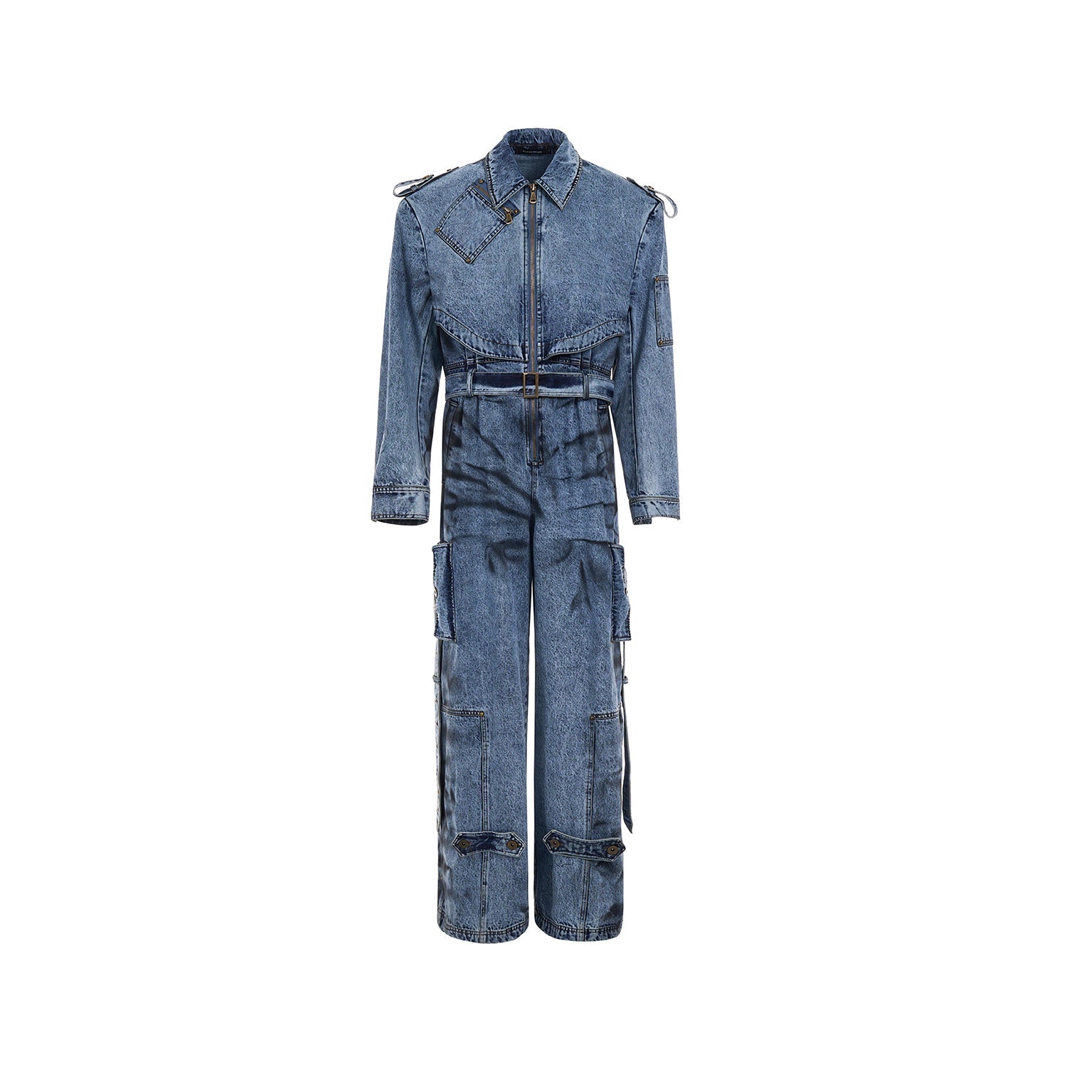 Utility Denim Jumpsuit