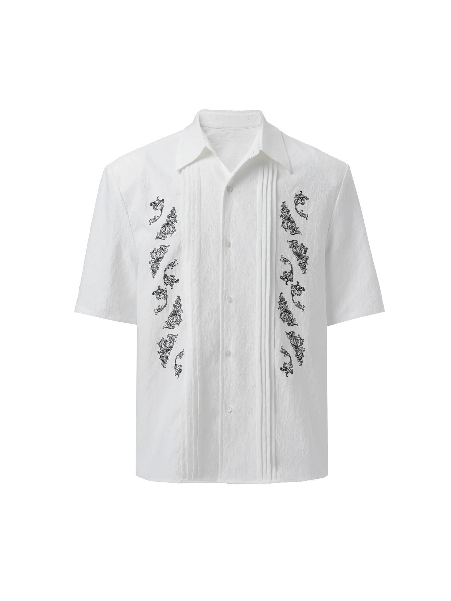 Dragon Embroidered Cuban Shirt