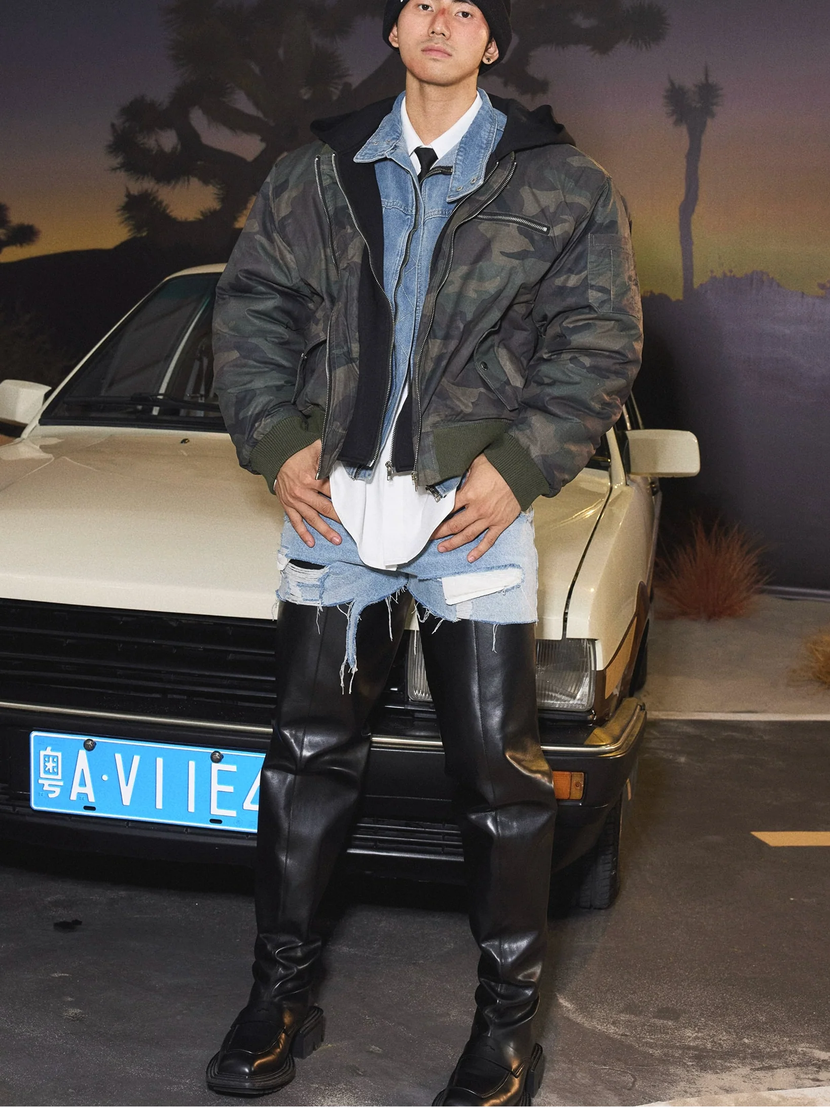 Urban Camo Green Bomber Jacket