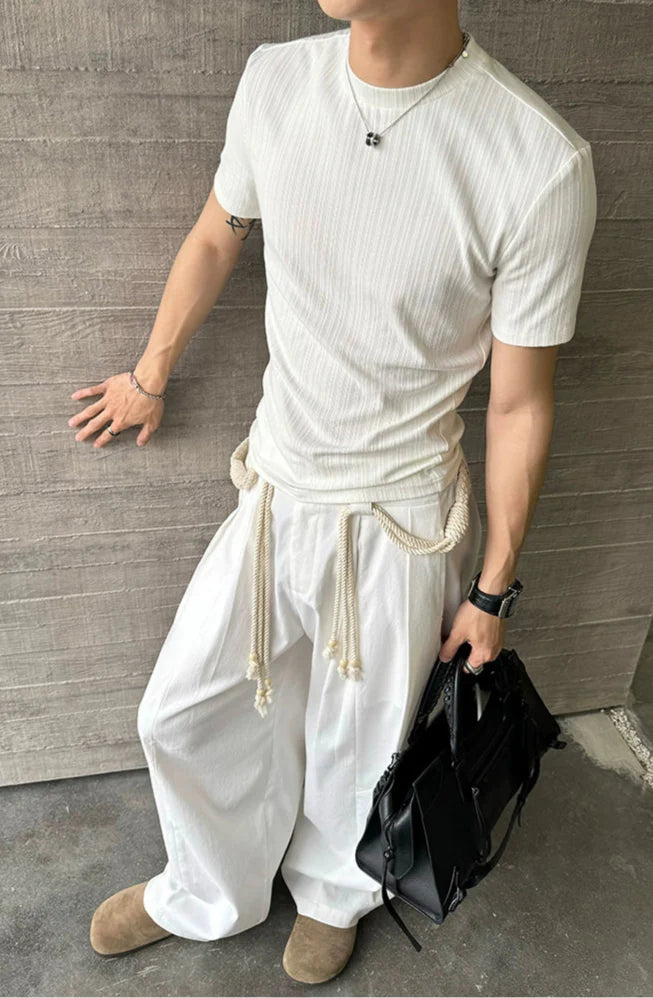 Tassel Rope Wide Leg Pants