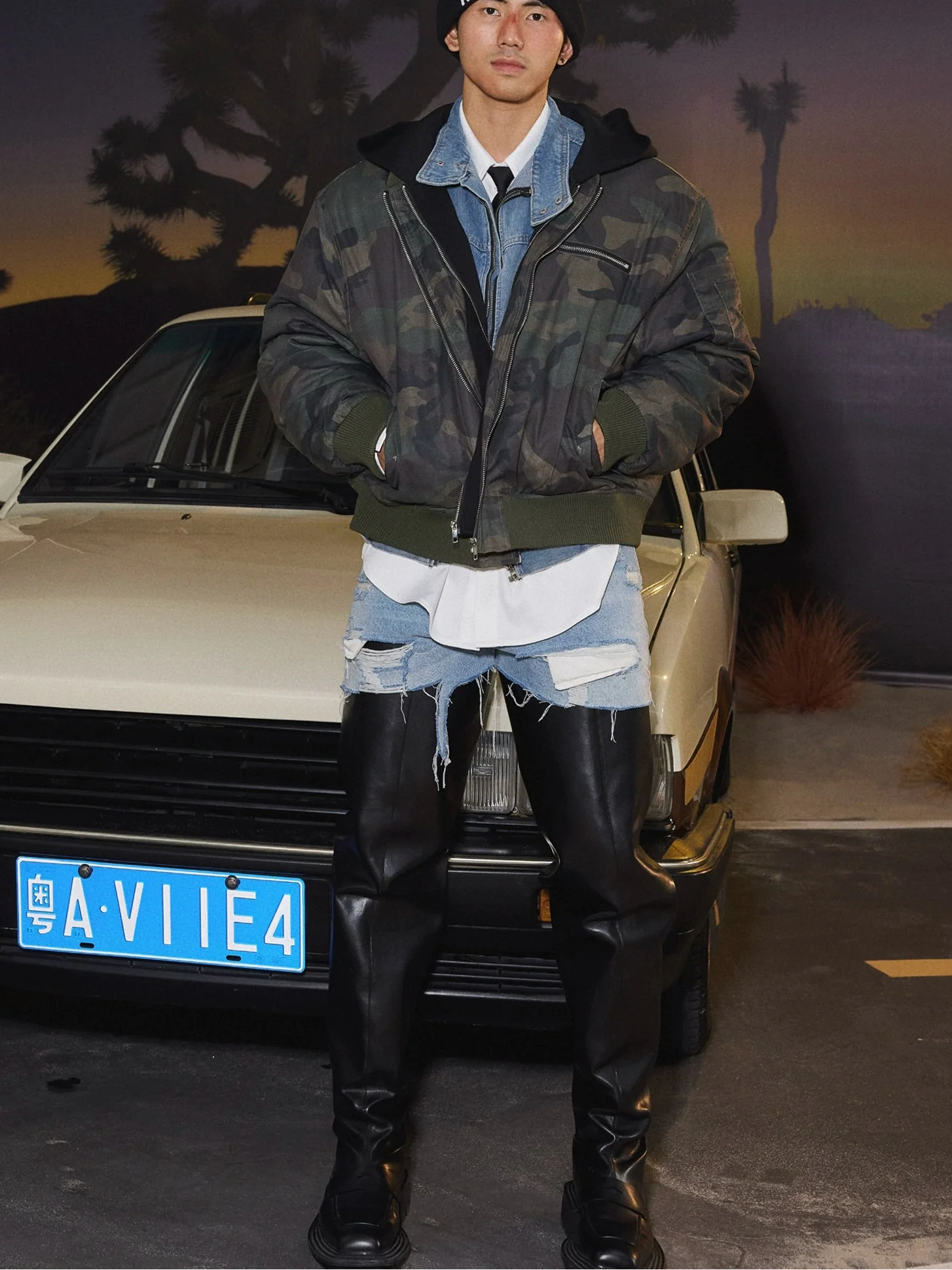 Urban Camo Green Bomber Jacket