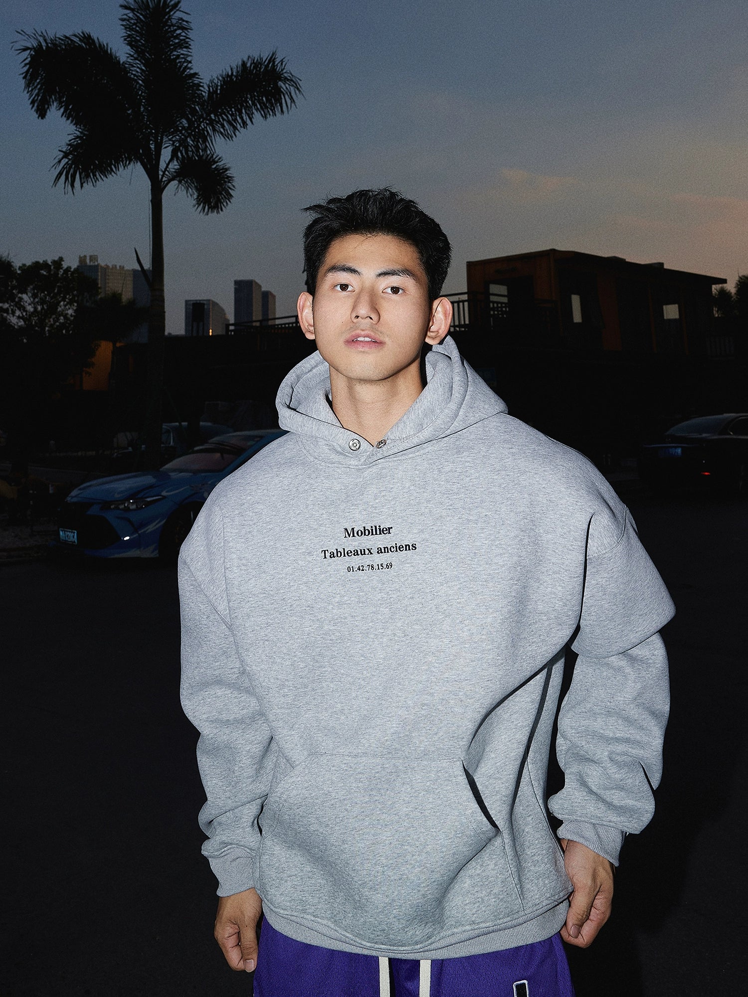 Simple Text Beige Hoodie Sweatshirt