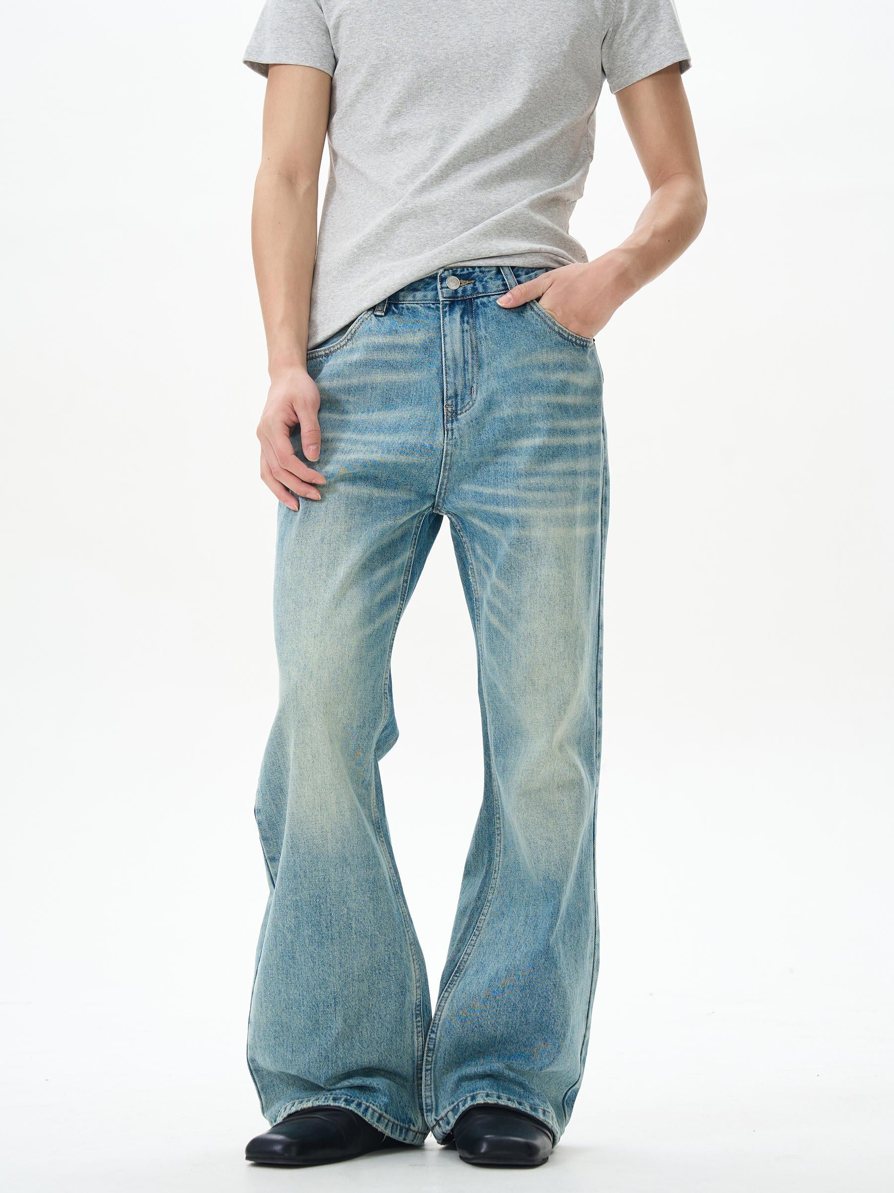 Classic Light Wash Flare Jeans