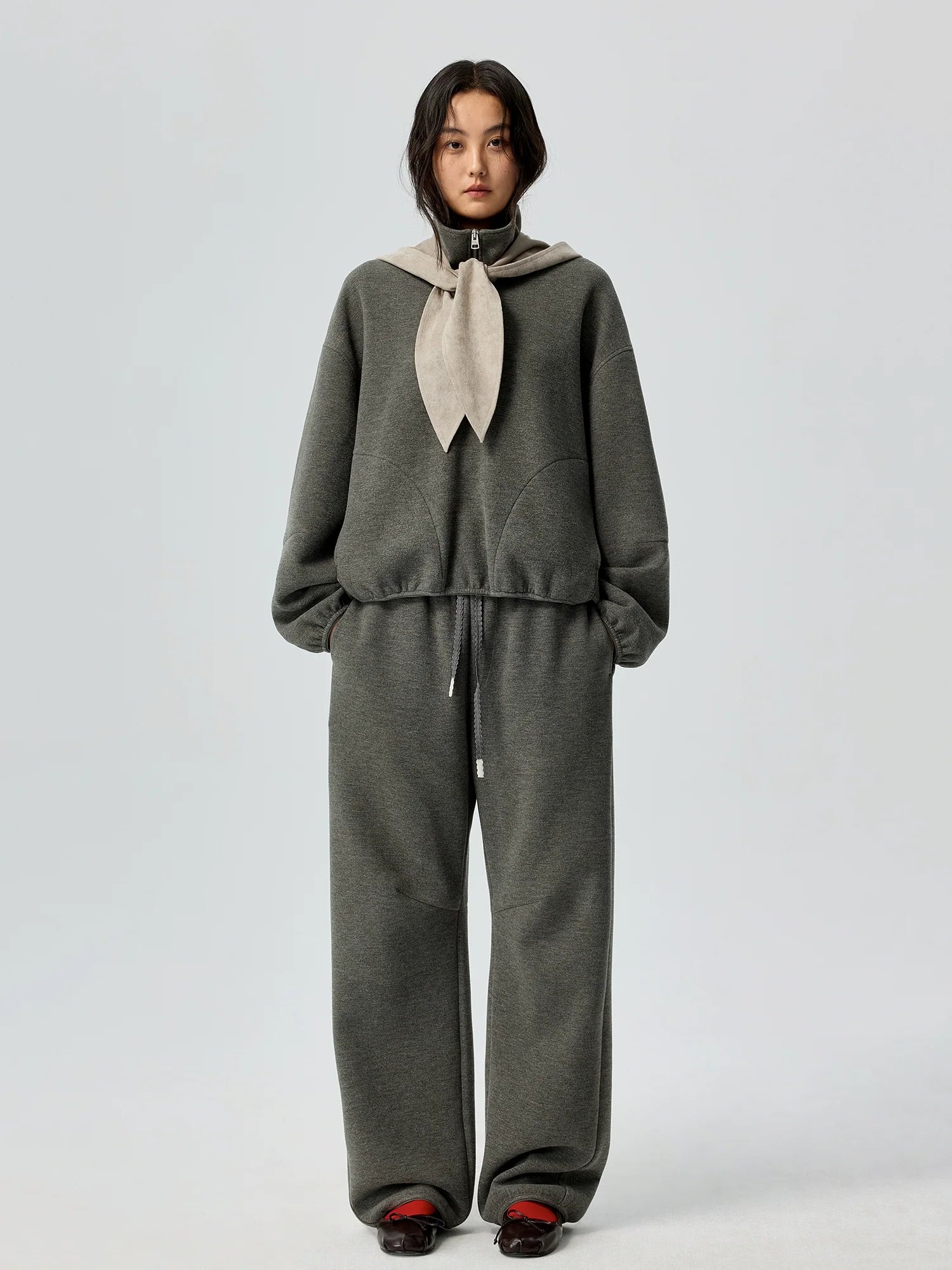 Misty Earth Relaxed Knit Pants