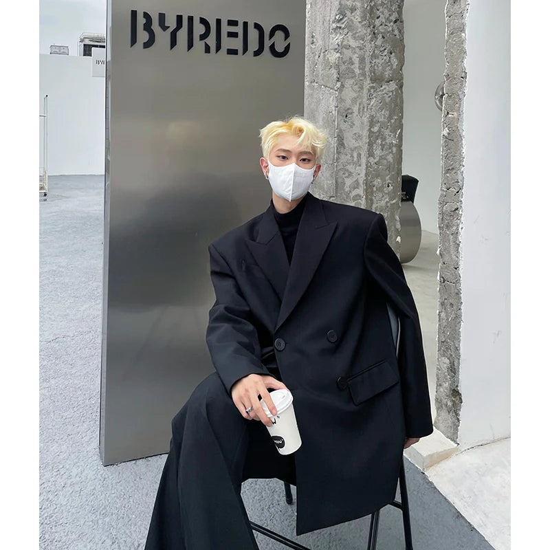 오버사이즈 블랙 블레이저 수트