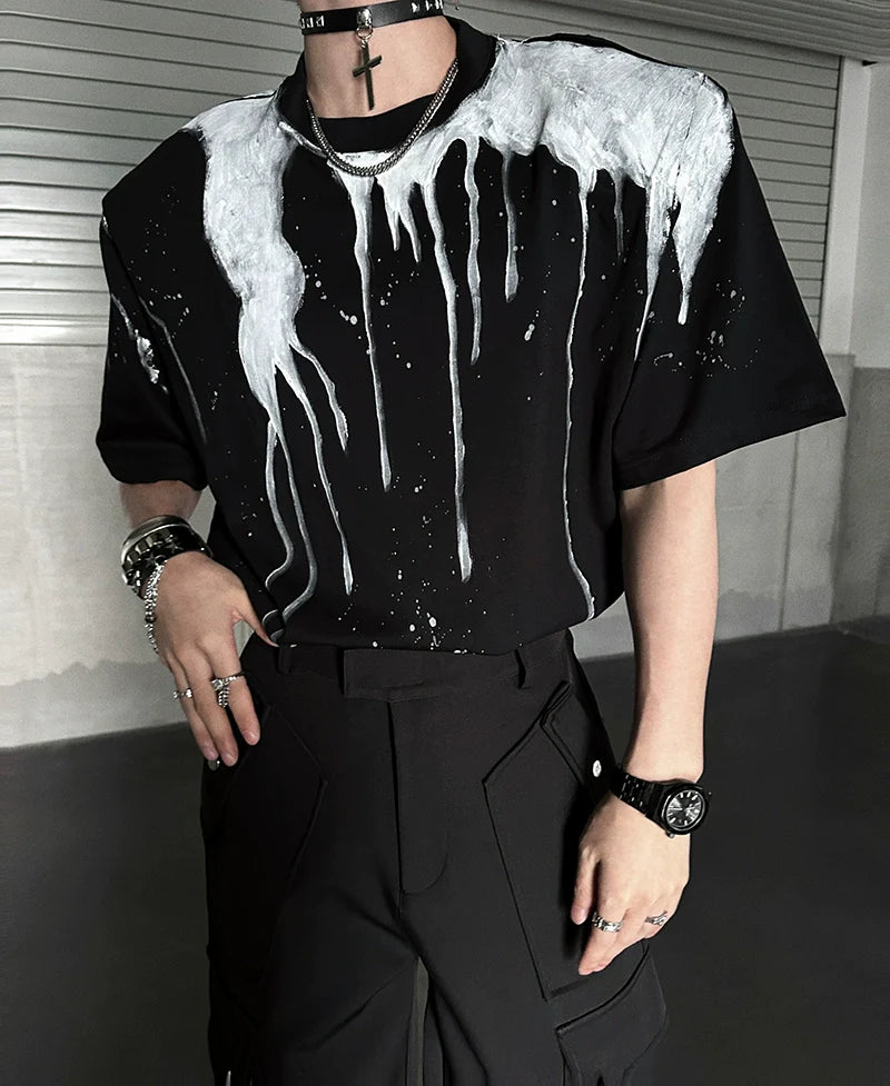 Drip Print Oversized T-Shirt
