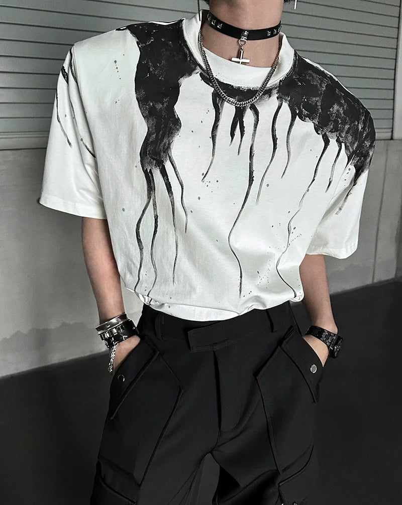 Drip Print Oversized T-Shirt