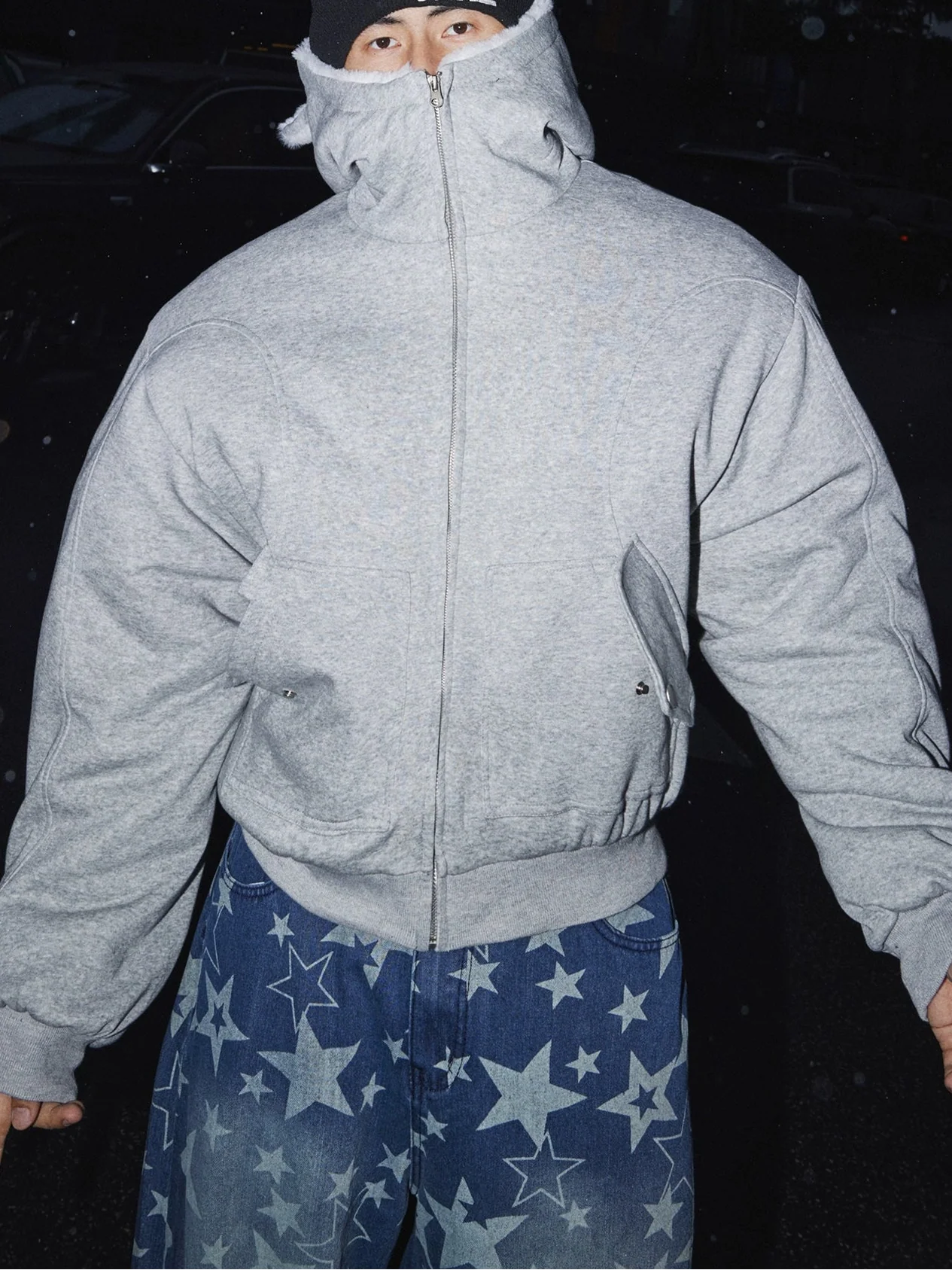 Storm Shell High-Neck Zip Hoodie