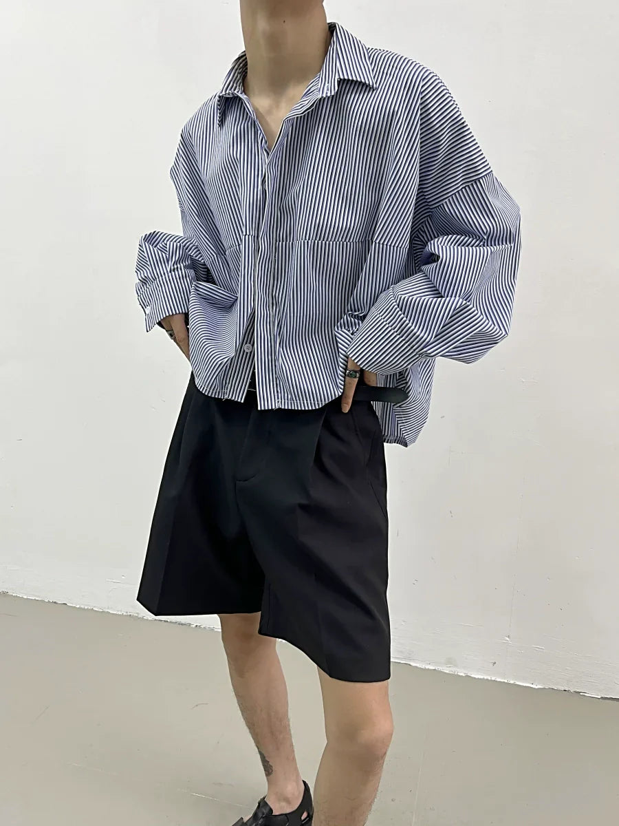 Azure Pinstripe Relaxed Shirt