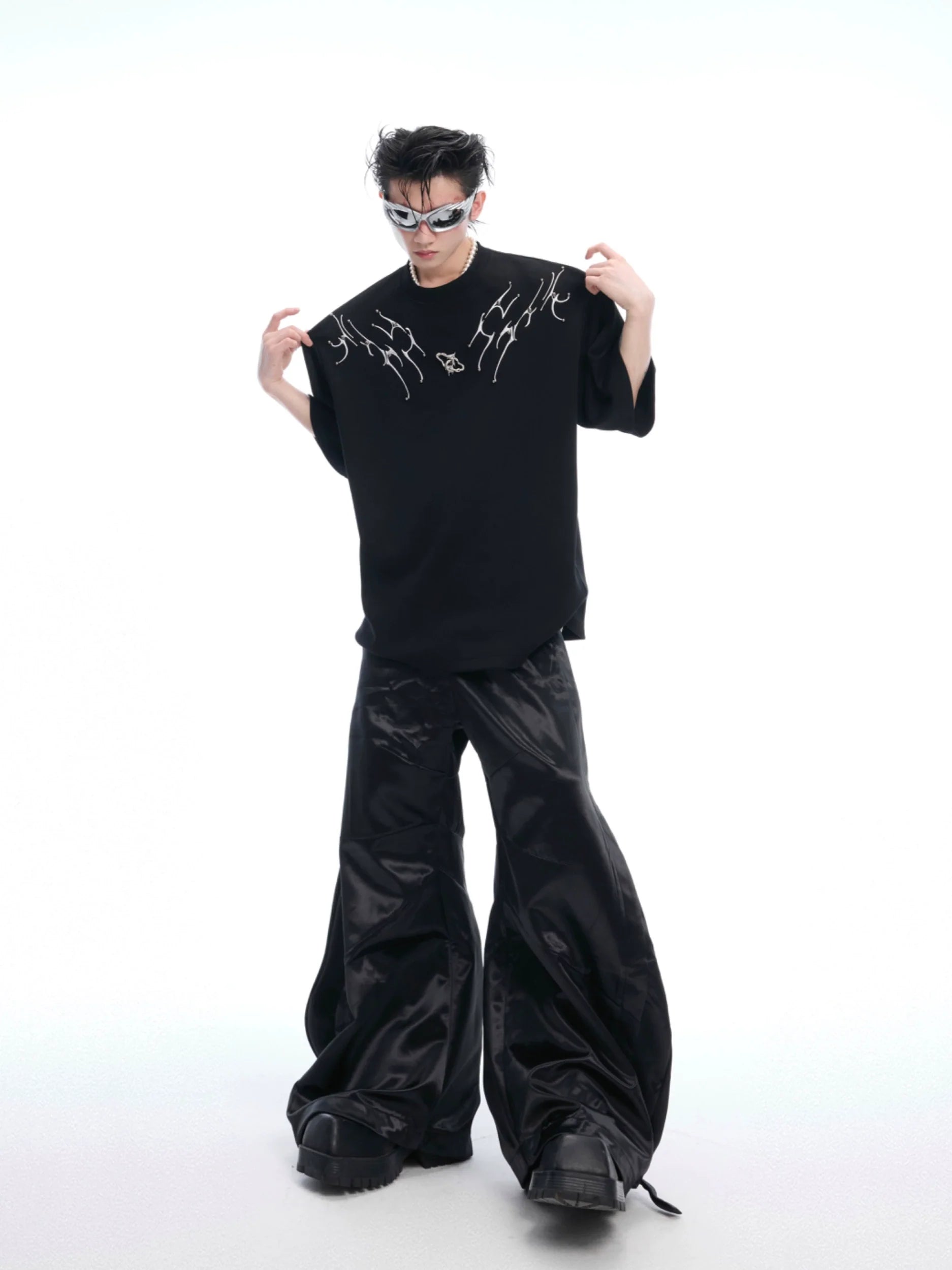 Crystal Wing White Oversized Tee