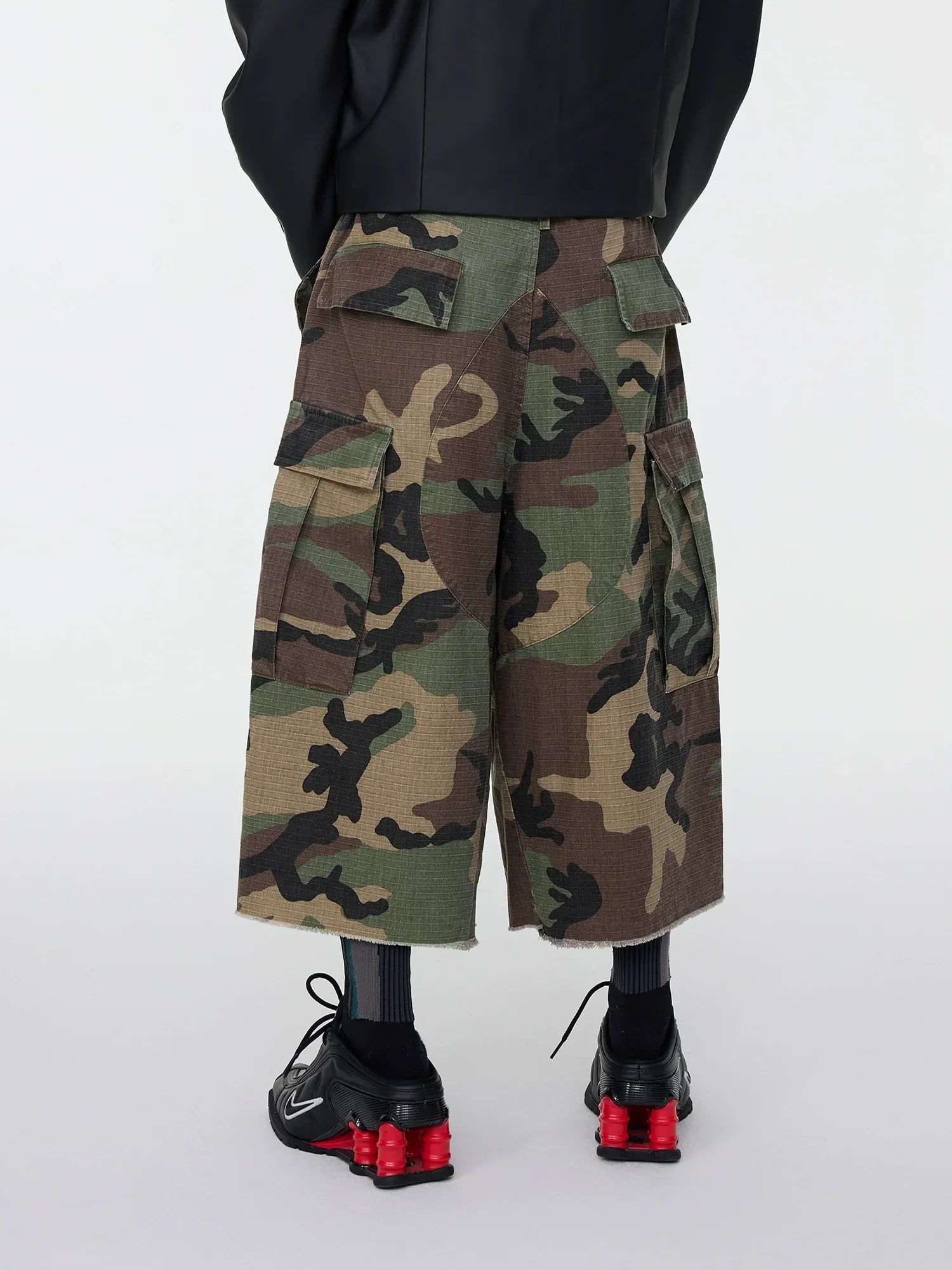 Camo Patchwork Cargo Jorts