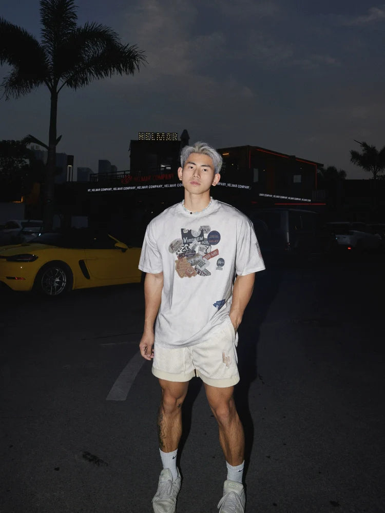 Vintage Badge Graphic White Tee