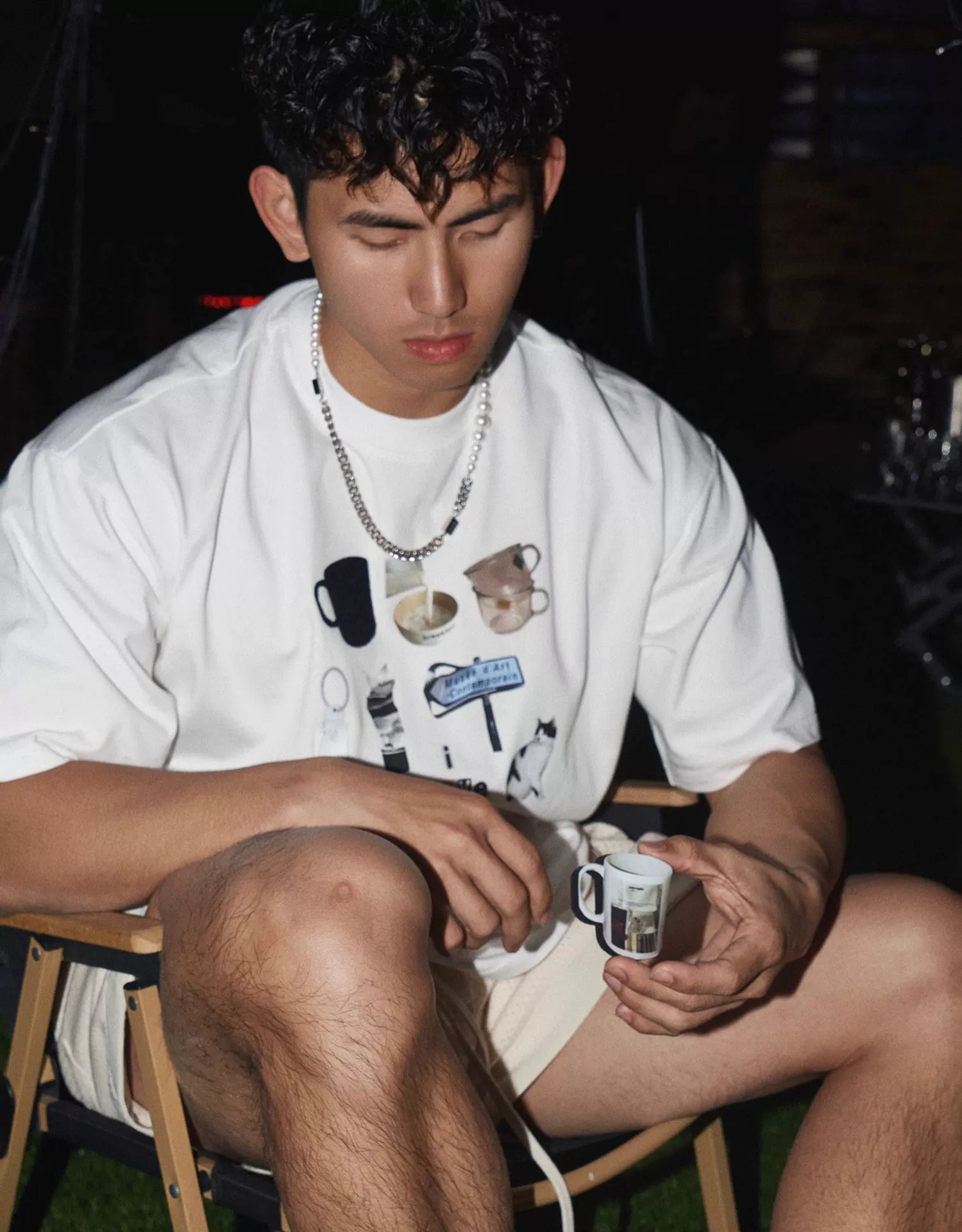 Café Print Graphic T-Shirt