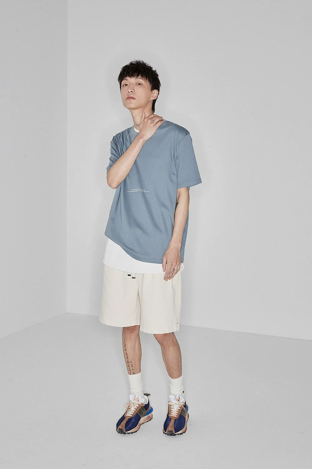 Color Block Letter Print Standard Tee