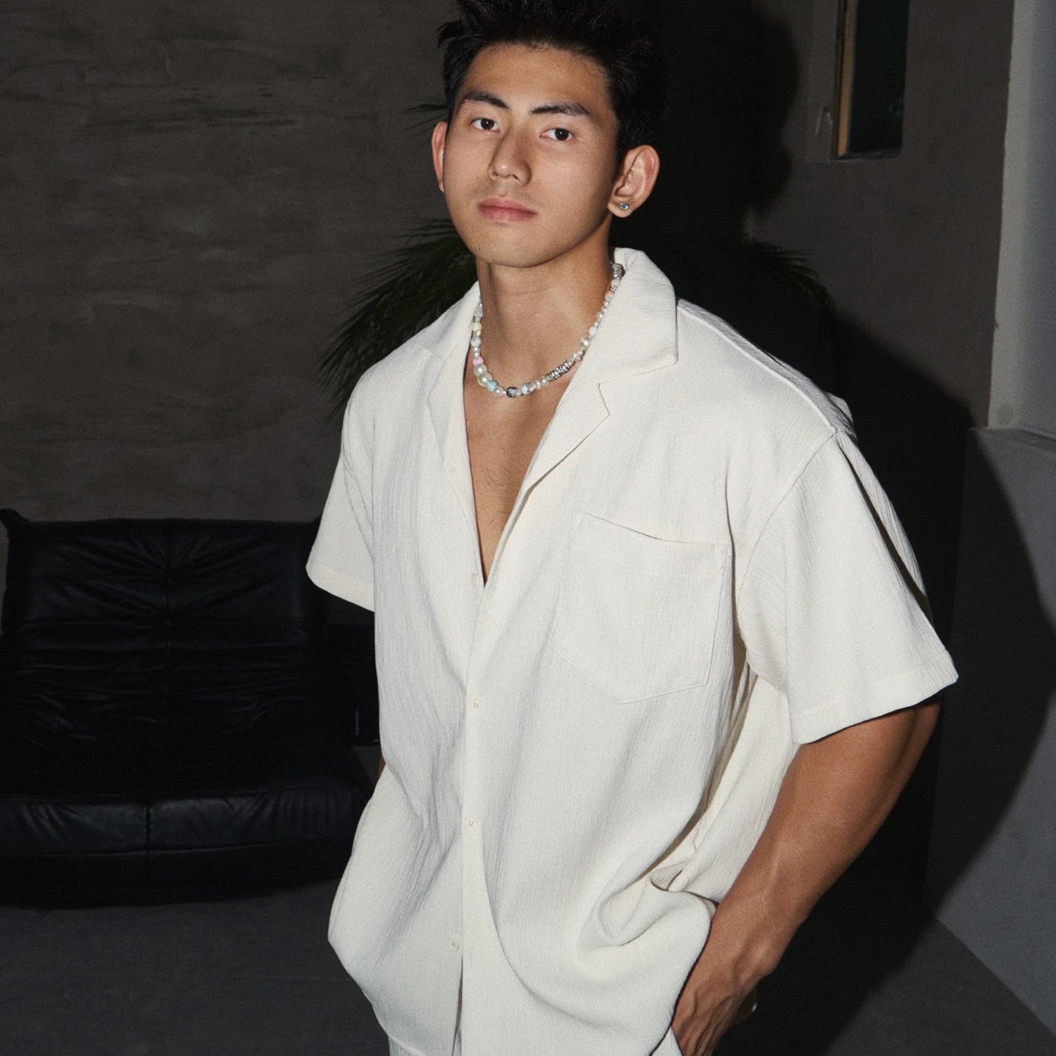 White Linen Two-Piece Set