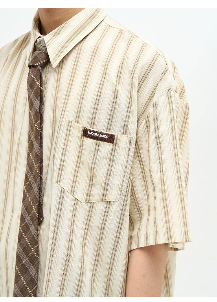 Classic Vertical Striped Oversized Shirt