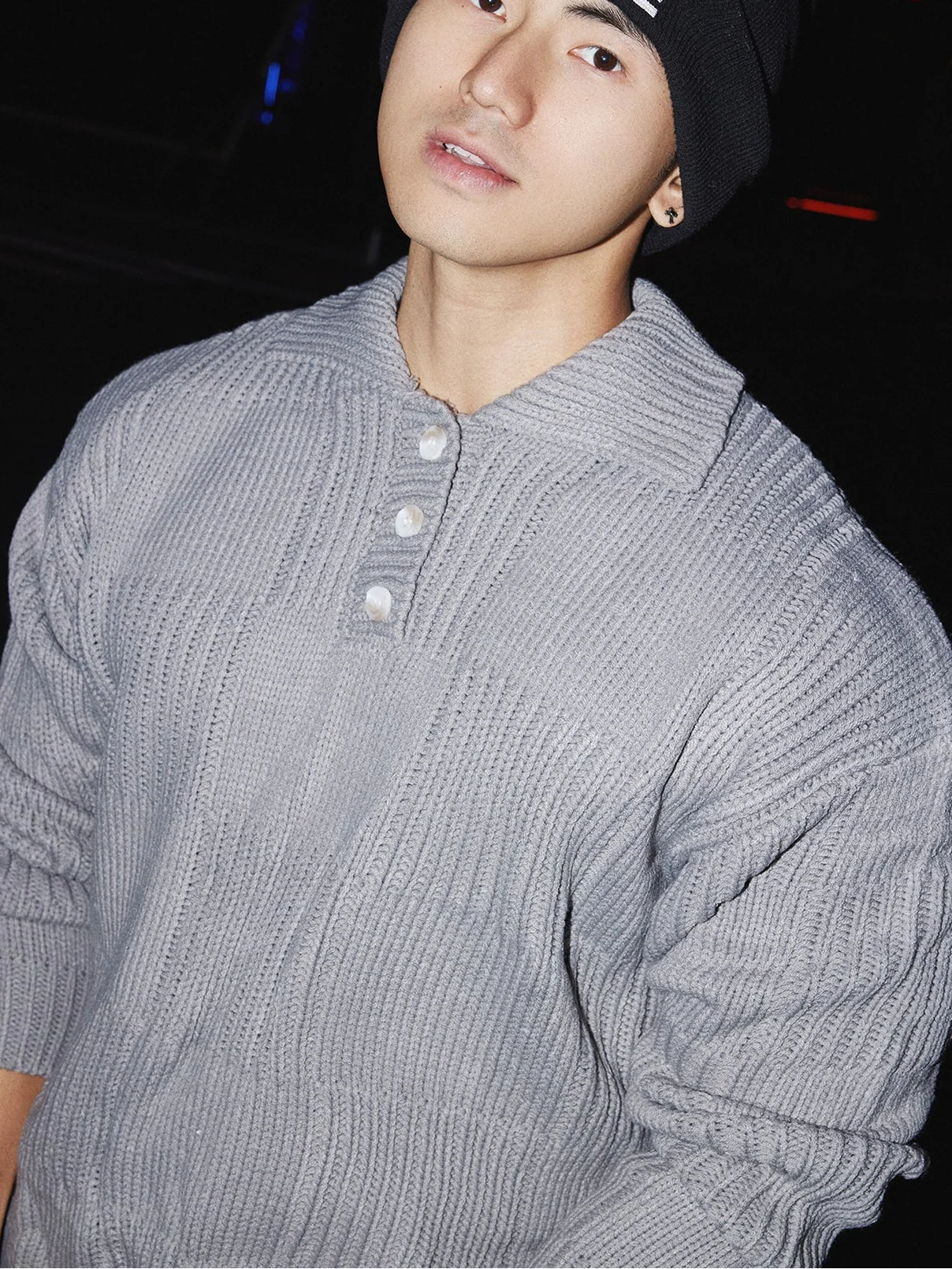 Steel Dusk Henley Sweater