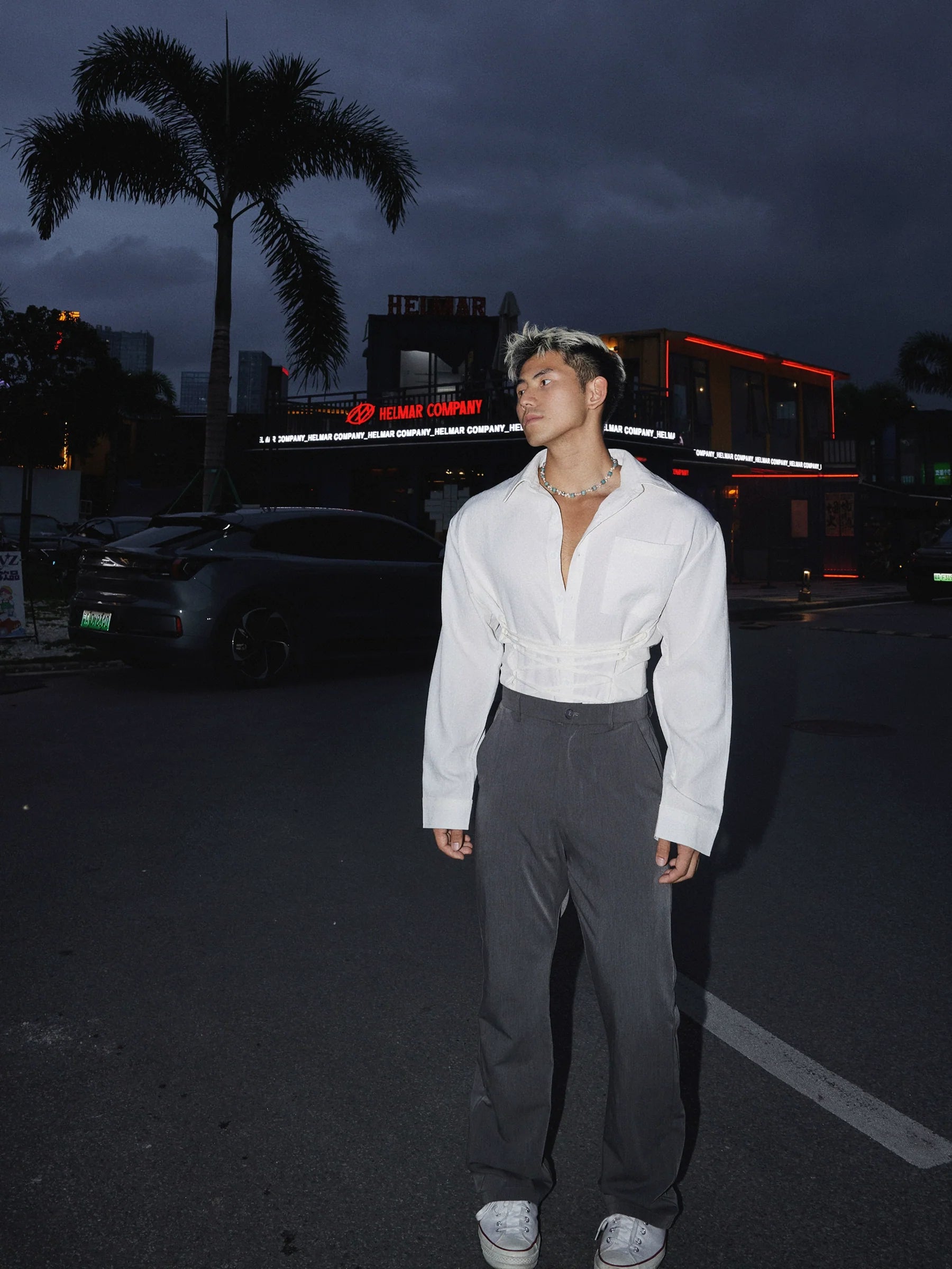 Lace-Up Corset Shirt