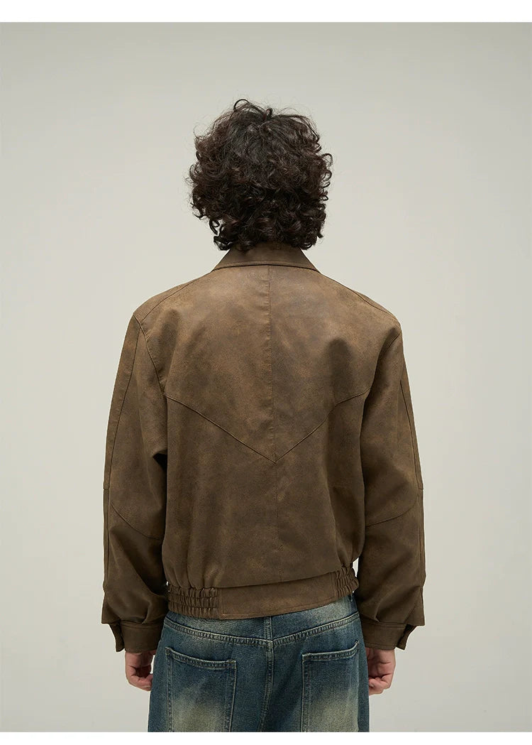 Oversized Classic Faux Leather Jacket