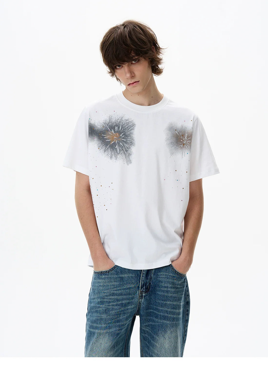 Fireworks Print T-Shirt