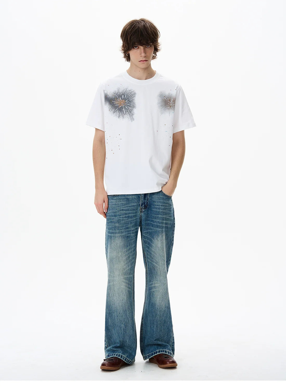 Fireworks Print T-Shirt