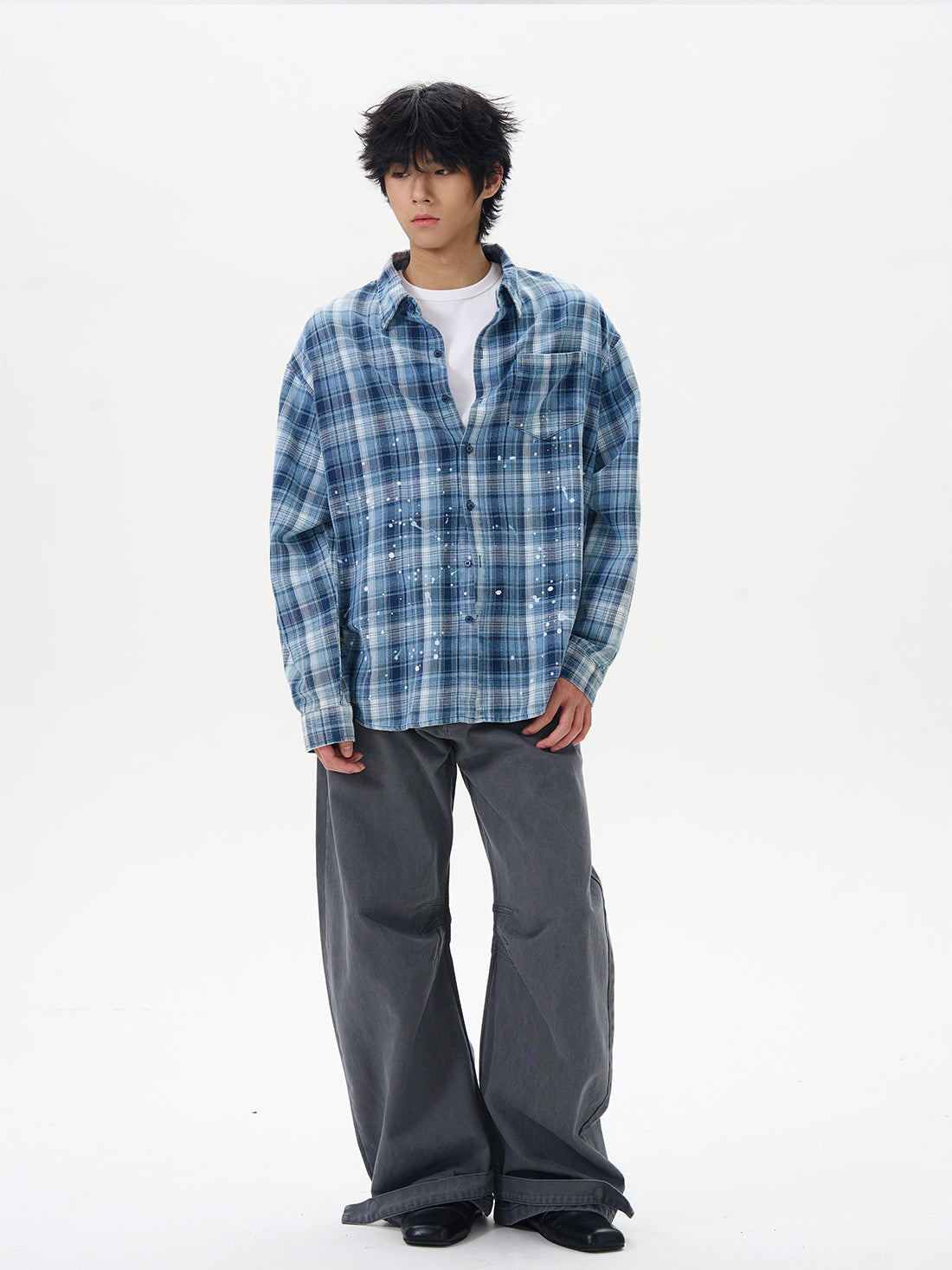 Khaki Loose Wide Leg Jeans