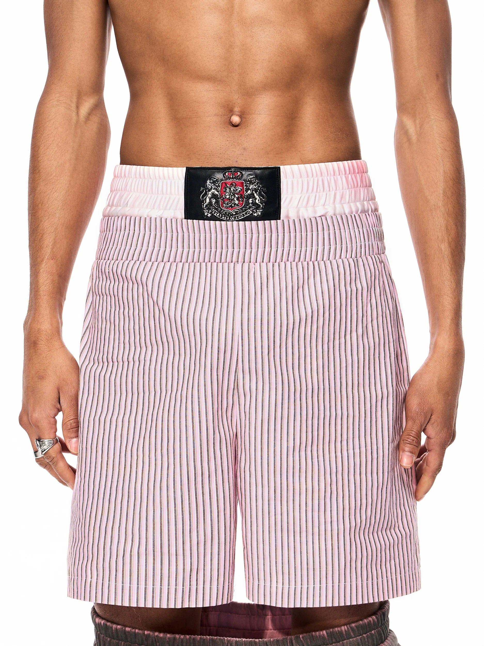 Pinstripe Royale Crest Boxer Shorts