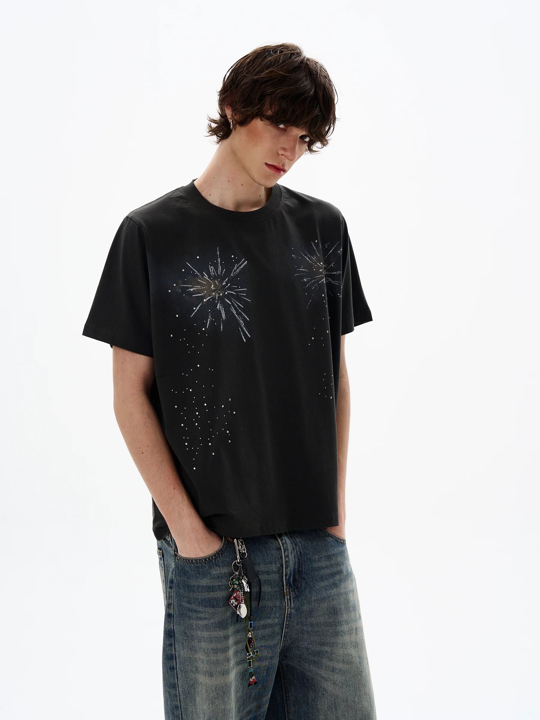 Fireworks Print T-Shirt