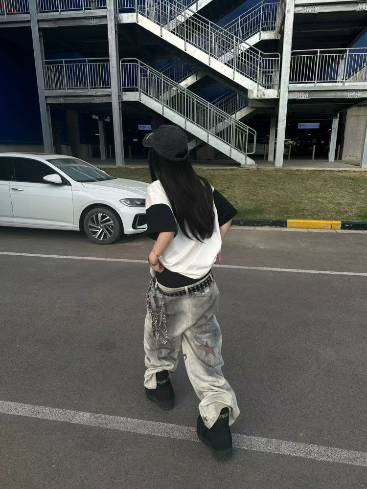 Echo Riff Star Hem Wide Jeans