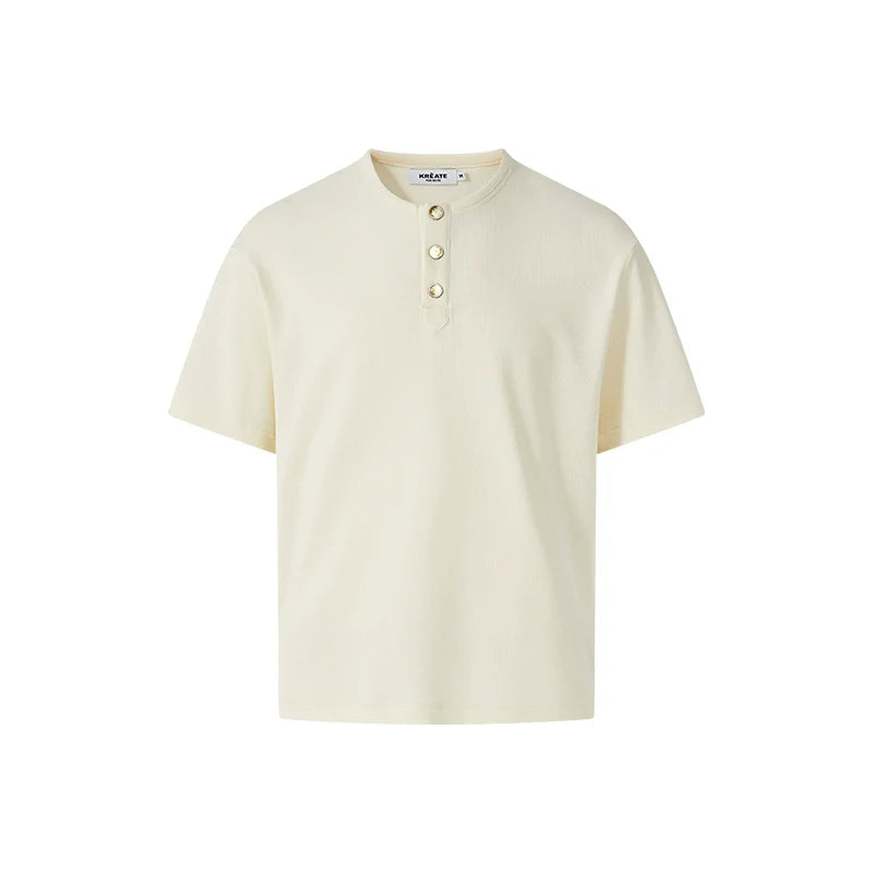 Basic Short Sleeve Henley Tee