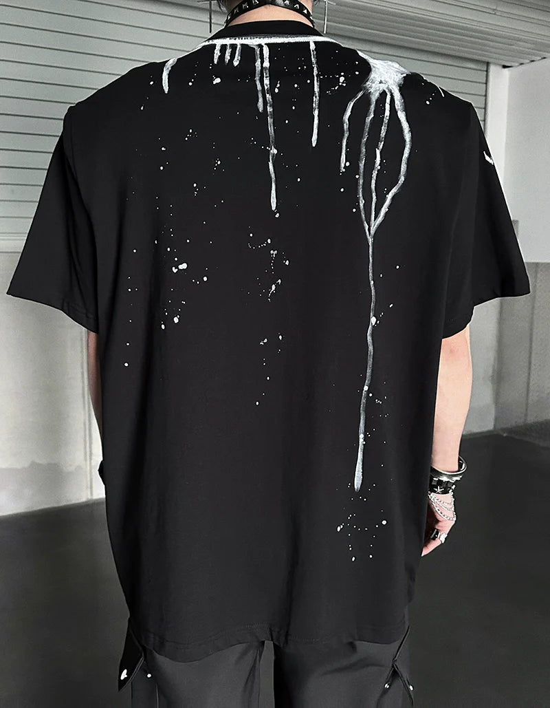 Drip Print Oversized T-Shirt