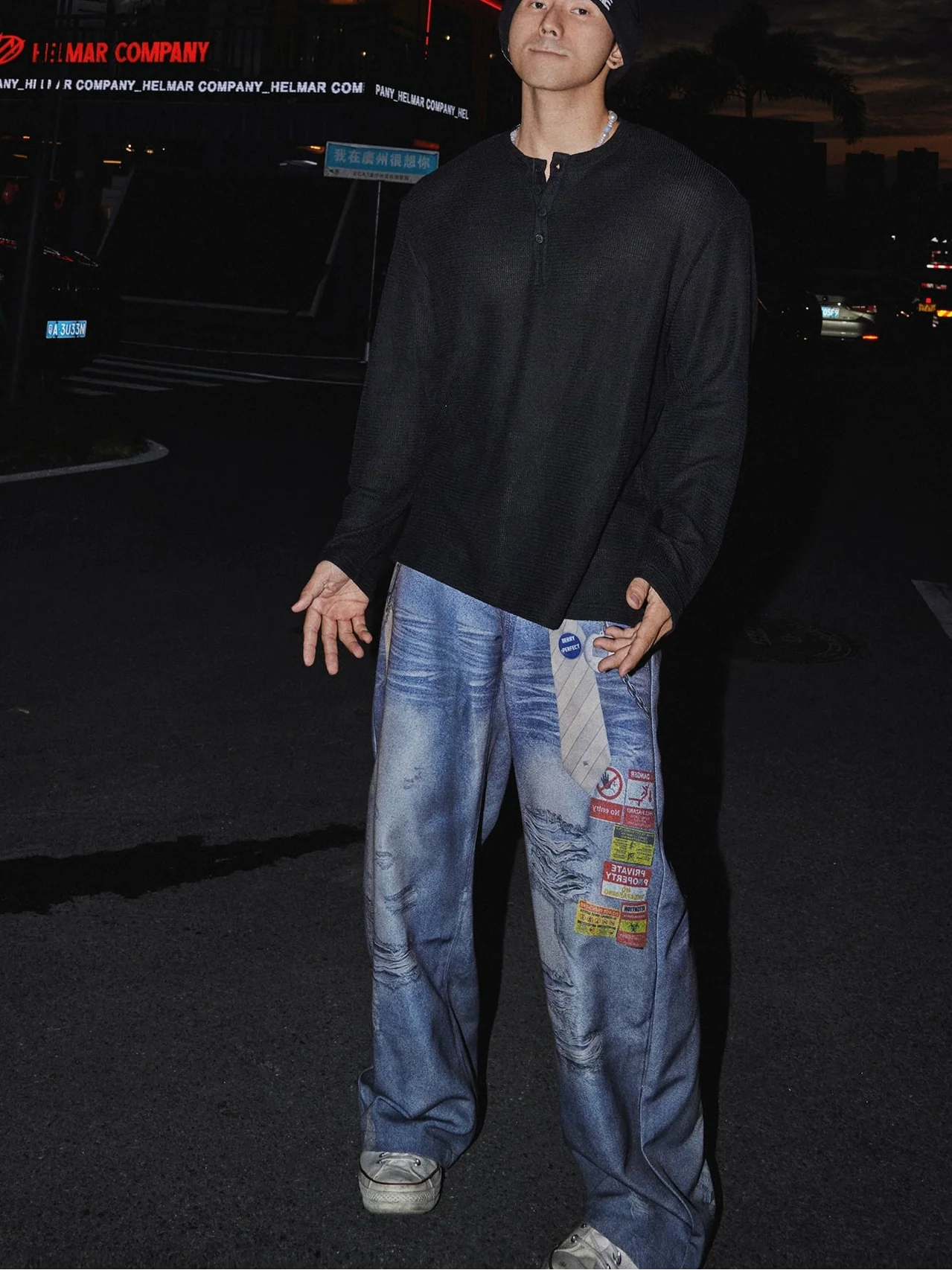 Frost Waffle Henley Long Sleeve