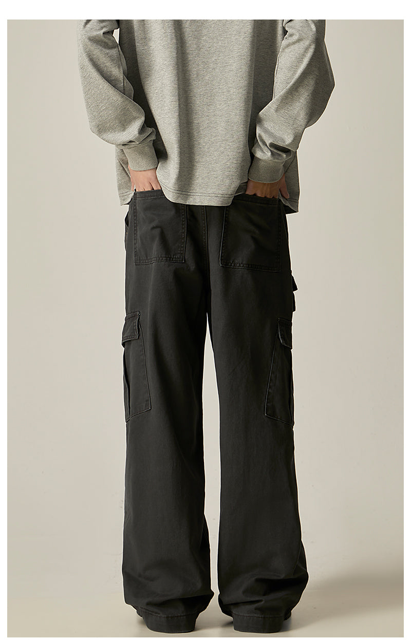 Black Wide Leg Cargo Pants
