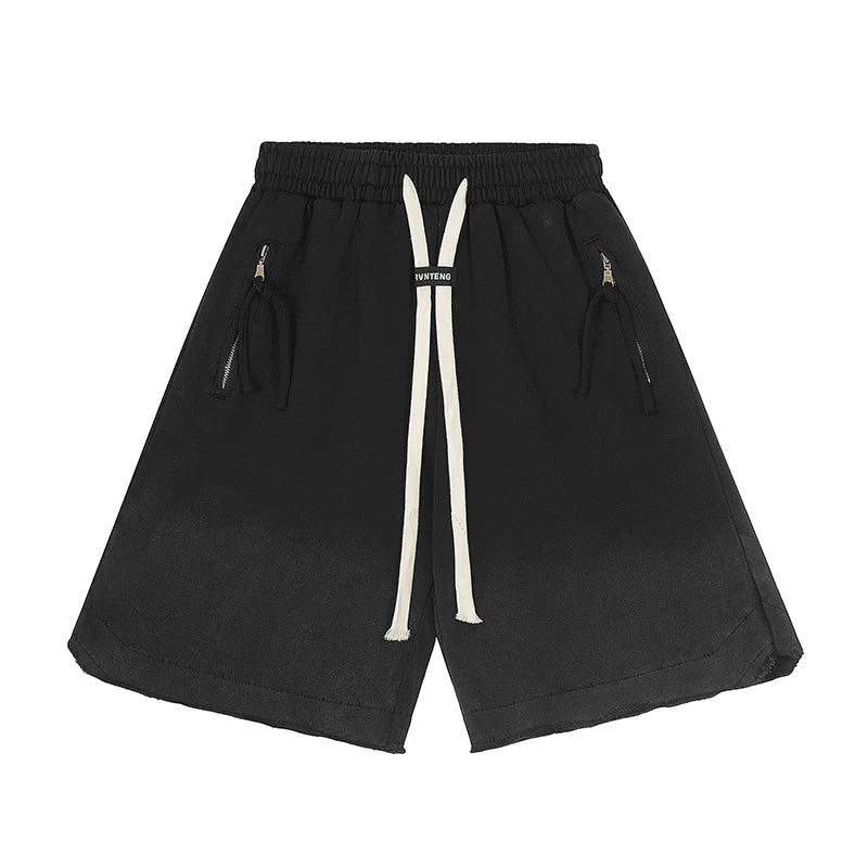 Raw Edge Fade Sweat Shorts