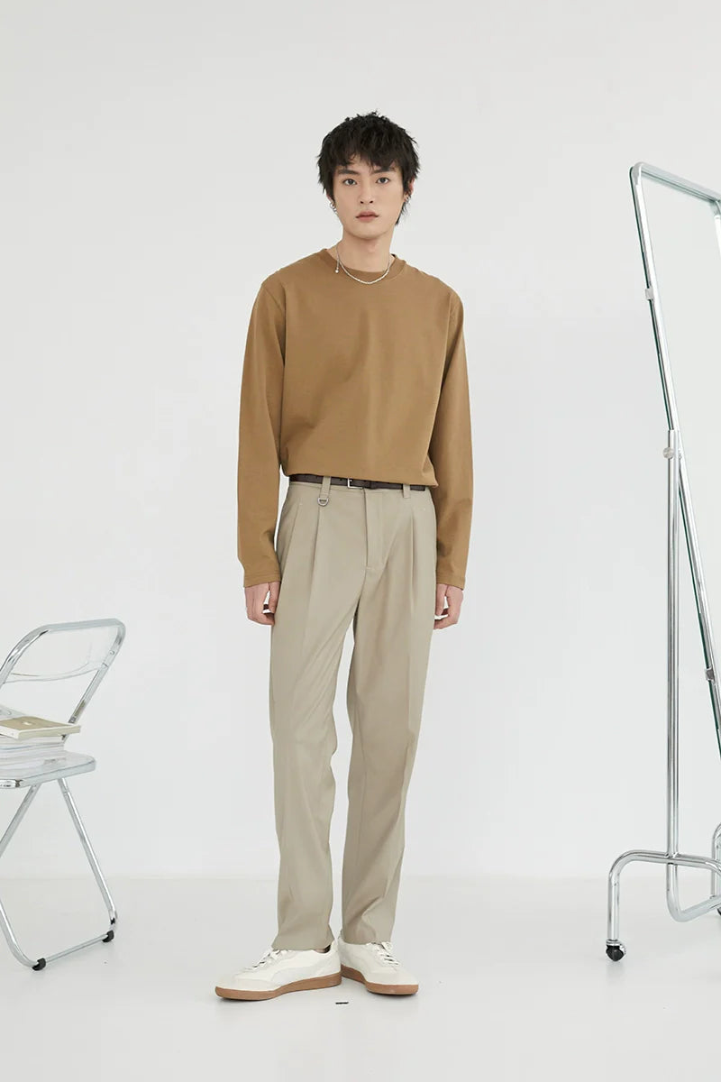 더블 플리츠 컴포트 드레스 팬츠