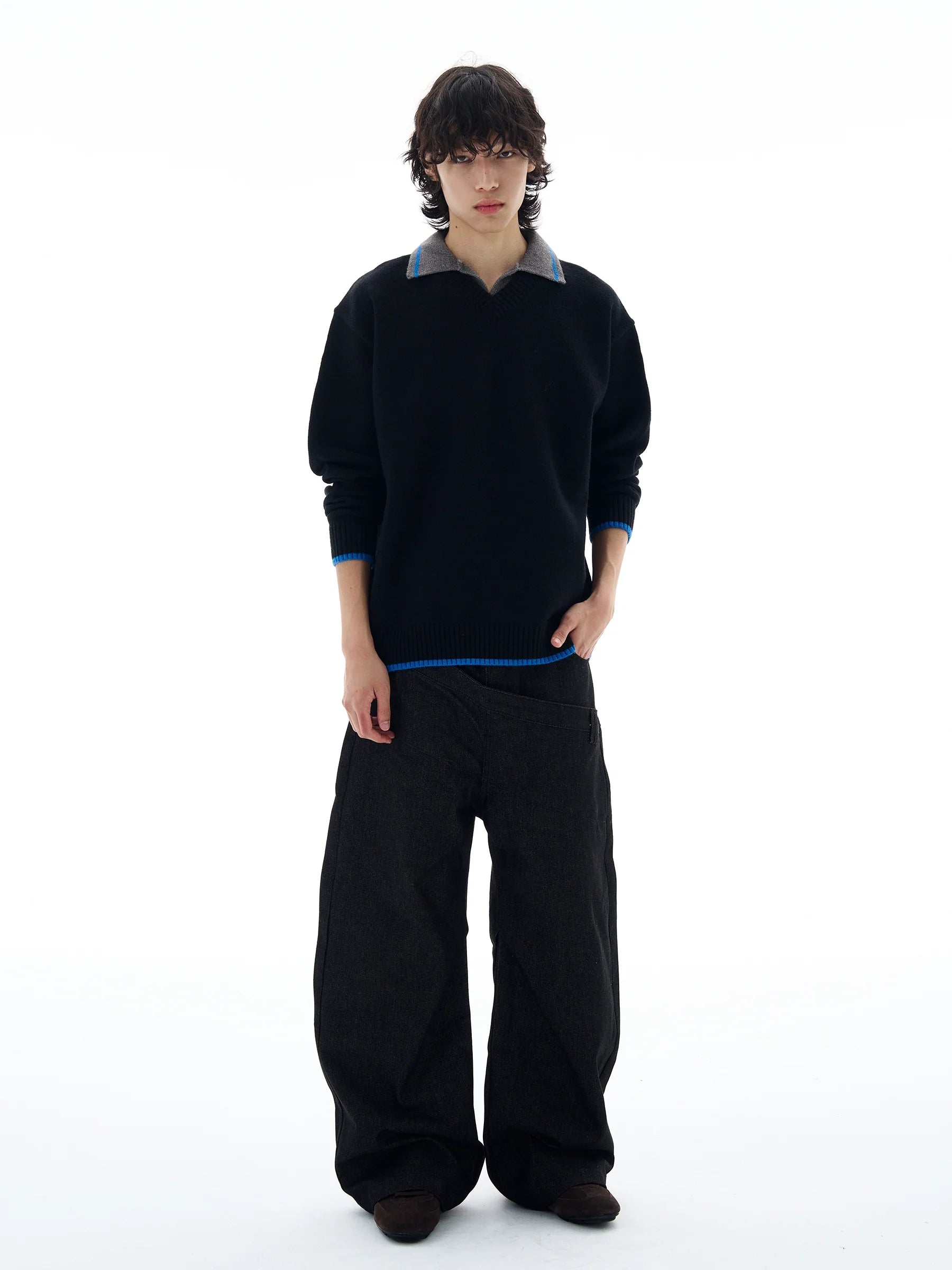 Midnight Edge Collar Sweater