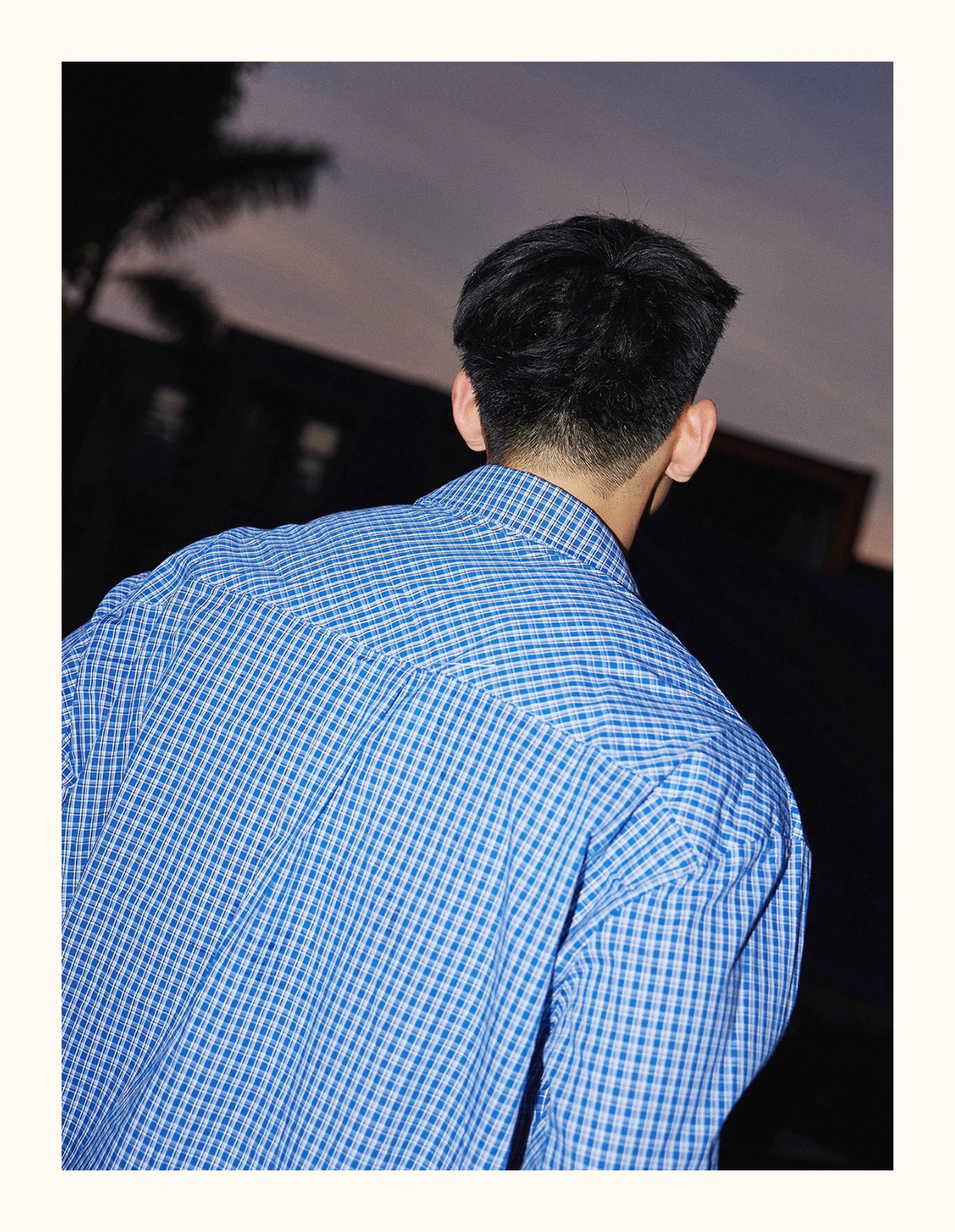 Vintage Blue Fine Check Shirt
