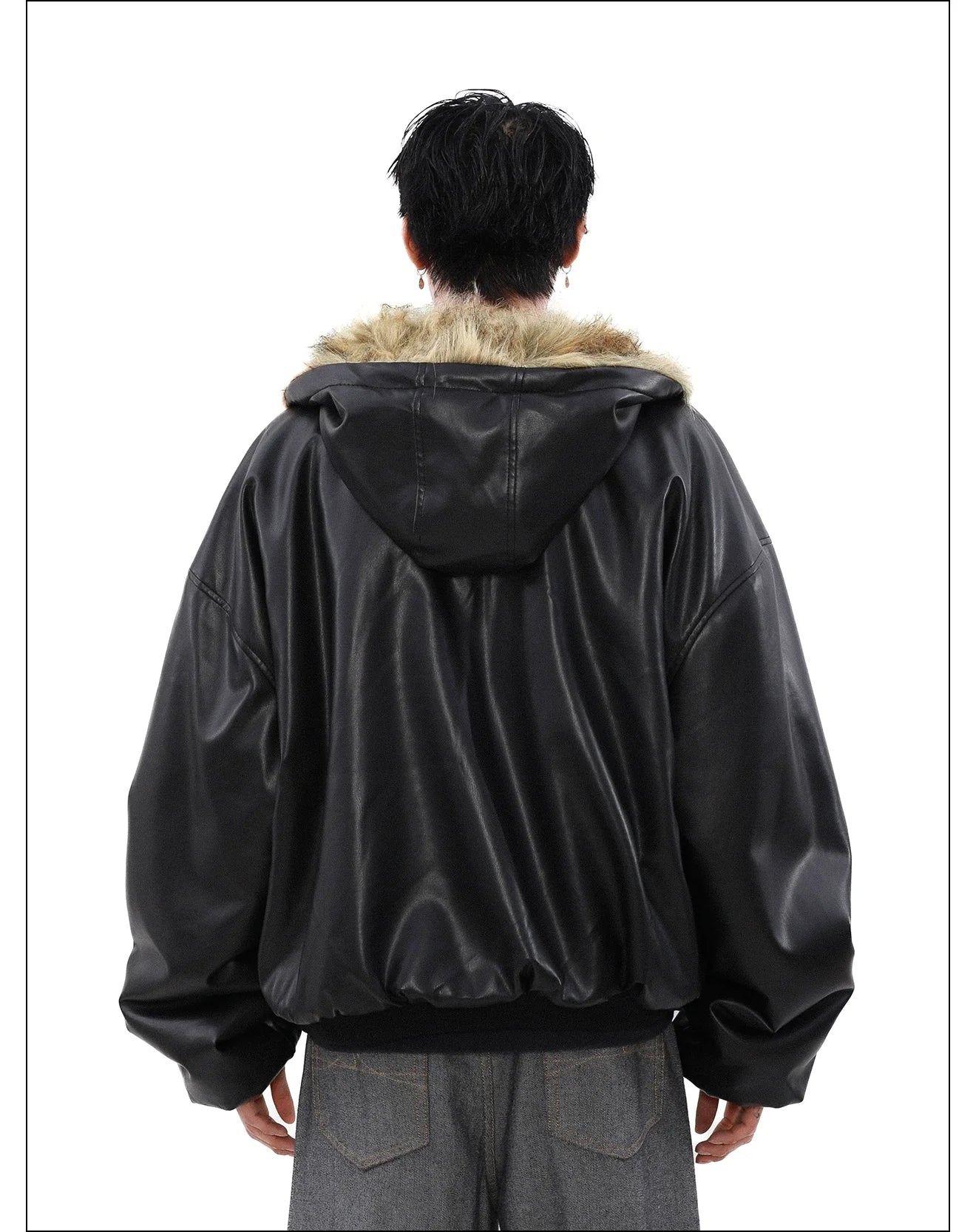 어번 프라울 인조 모피 보머