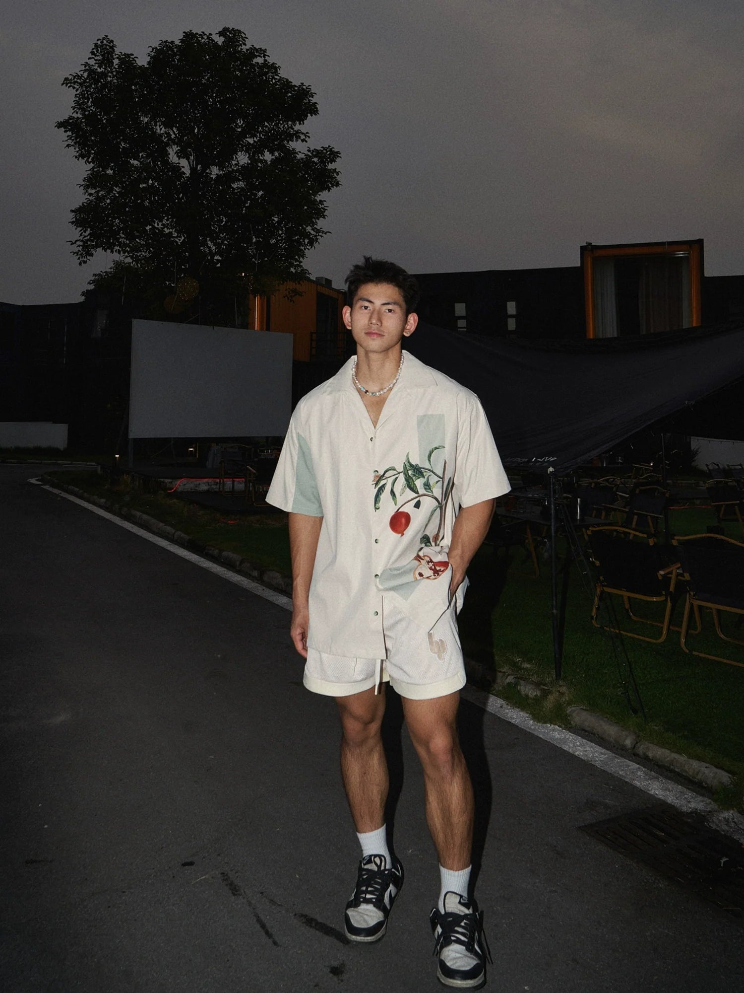 Botanical Print Summer Shirt