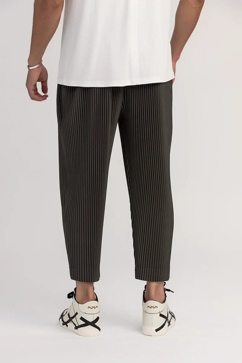 Pleated Cropped Pants