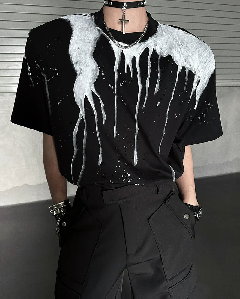 Drip Print Oversized T-Shirt