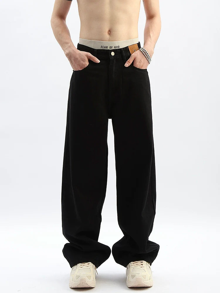 Midnight Drape Wide-Leg Jeans