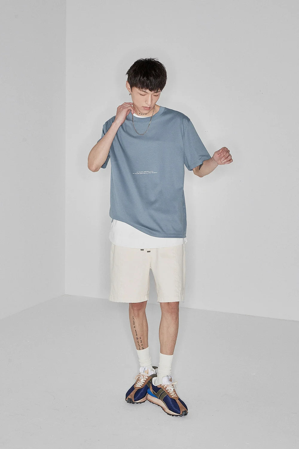 Color Block Letter Print Standard Tee