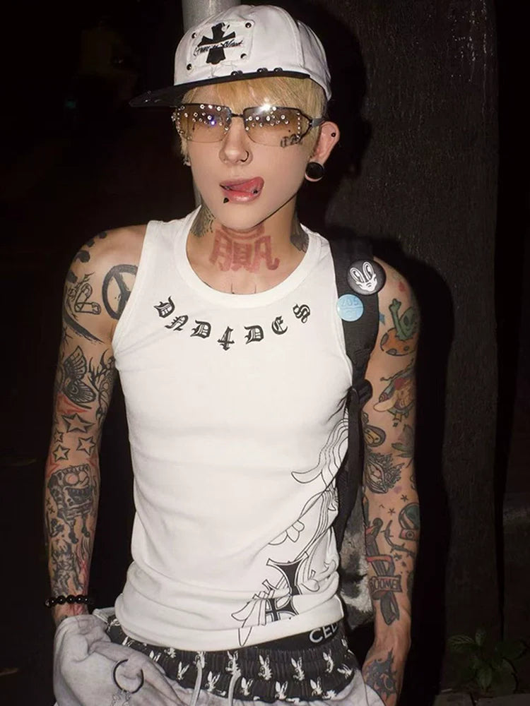 Gothic Letter Tattoo Tank Top
